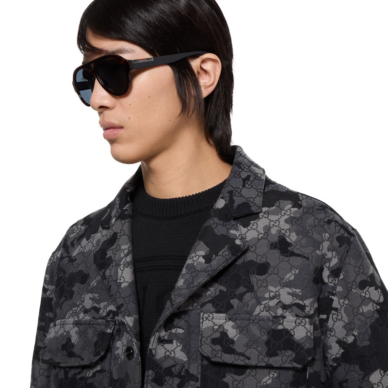 GG marbled cotton jacquard jacket 3