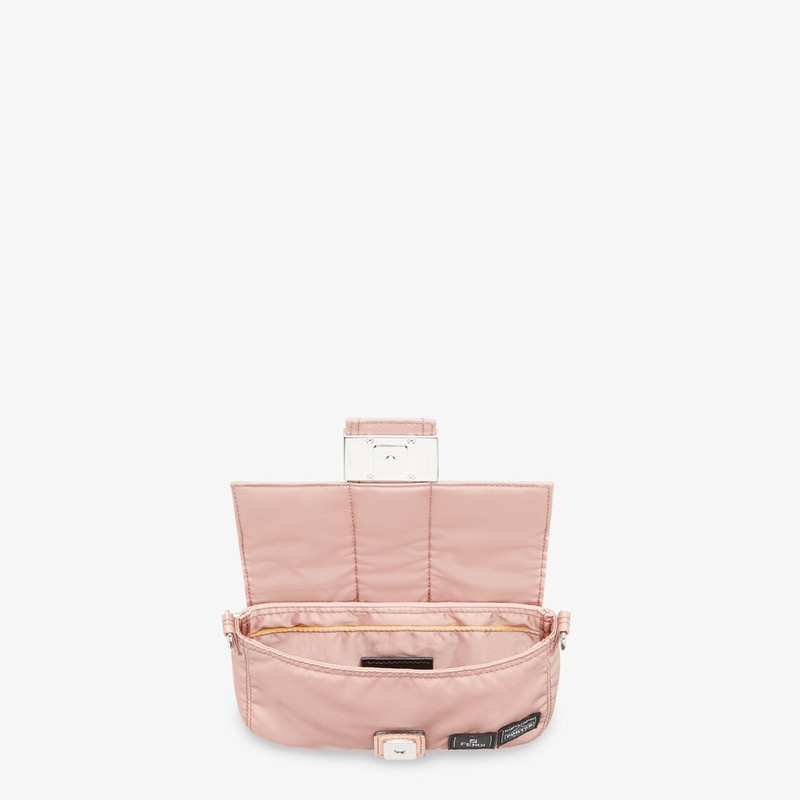 Baguette mini mobile phone pouch made of strong, high performance pink Porter® nylon with square fla 4