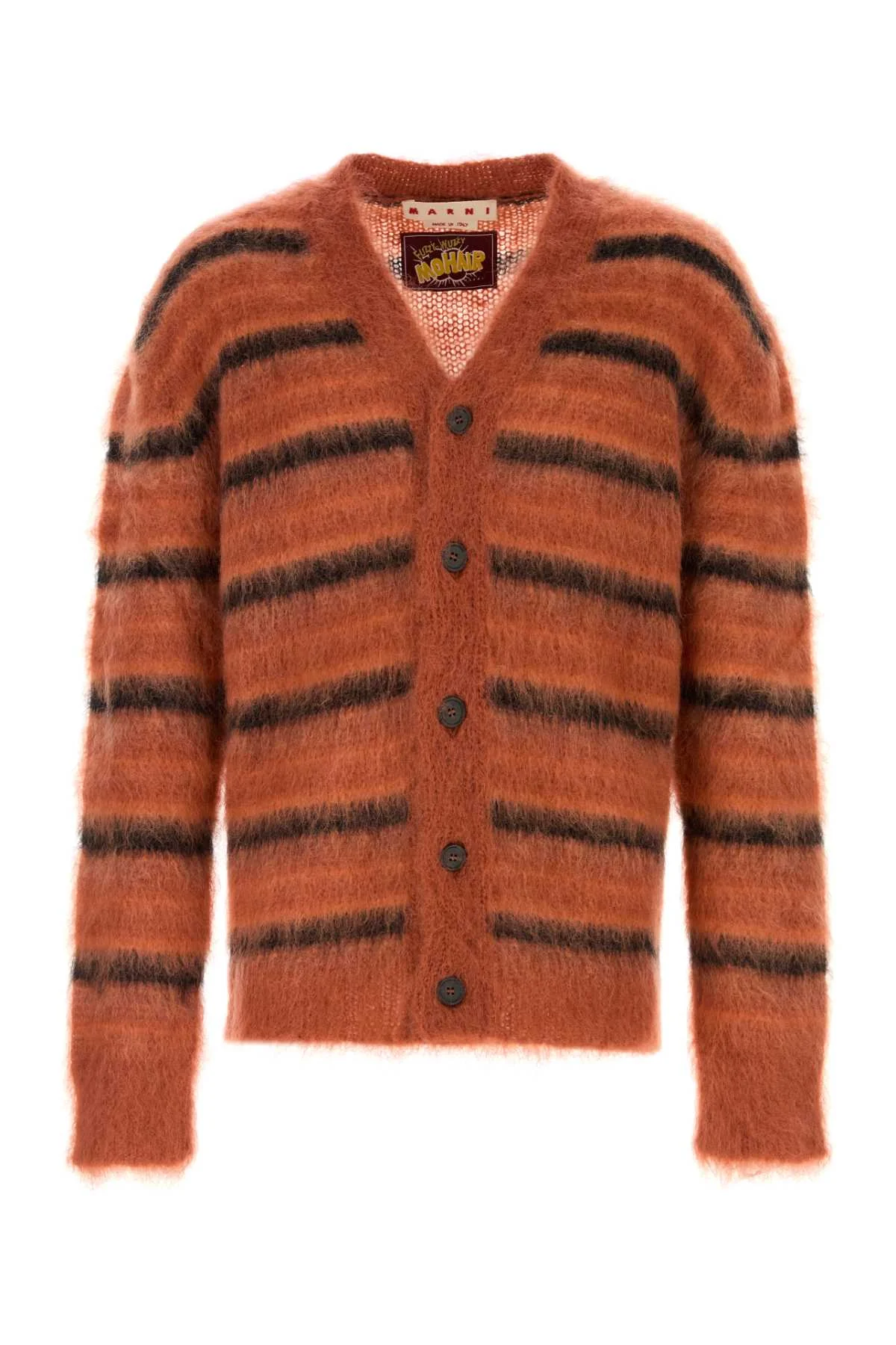 Marni Men Embroidered Mohair Blend Cardigan - 1