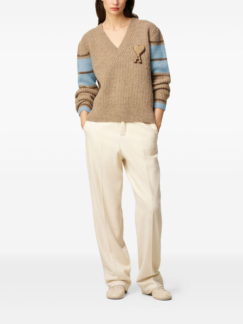 AMI Paris Ami de Coeur v-neck sweater outlook