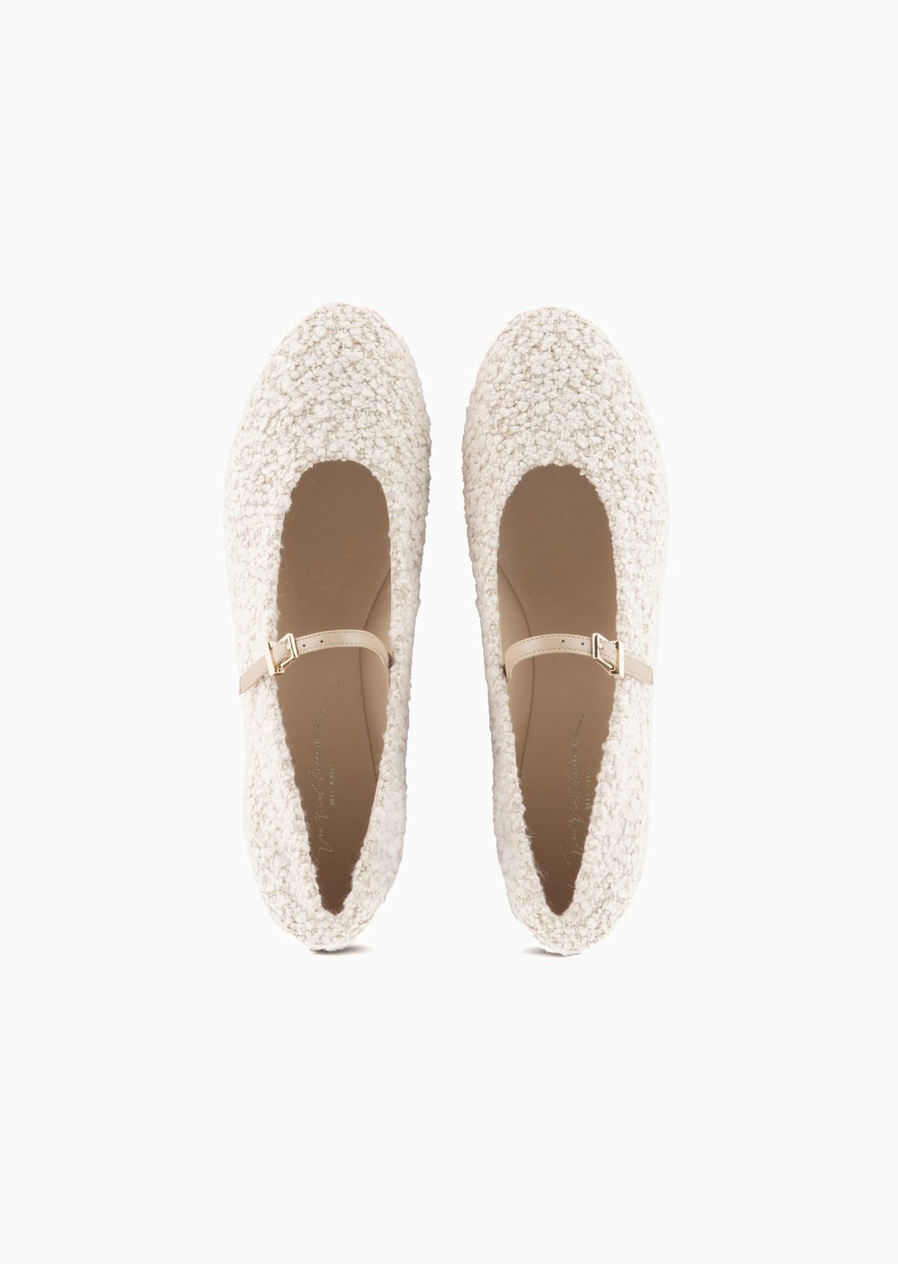 Bouclé-effect wool ballerinas - 3