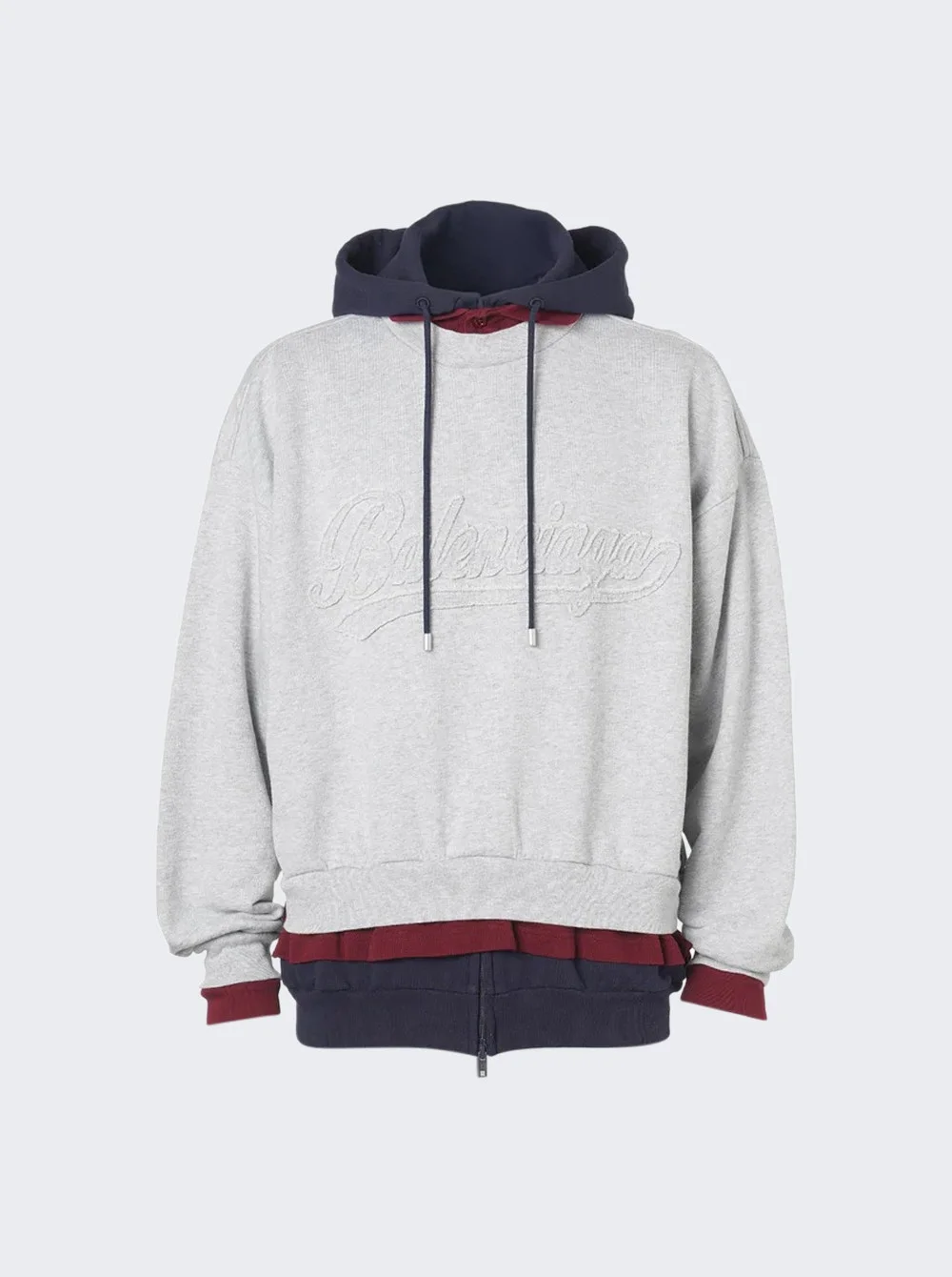 Layered Crewneck Heather Grey - 1
