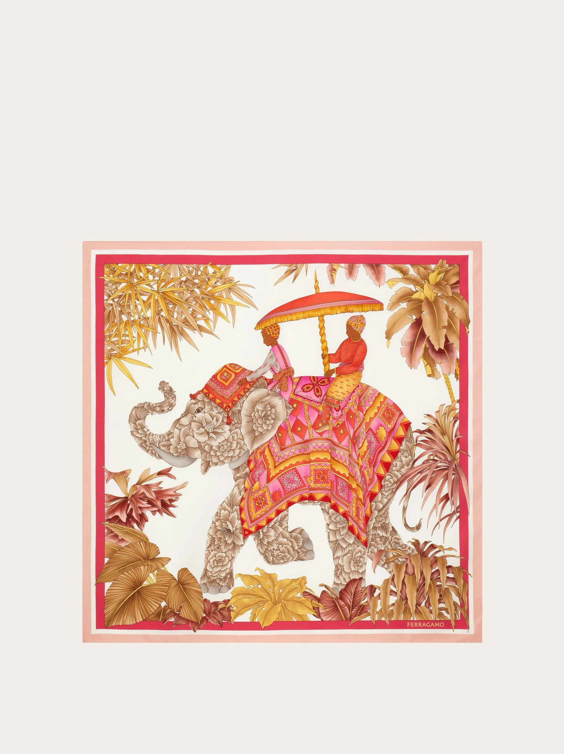 India print silk scarf - 1