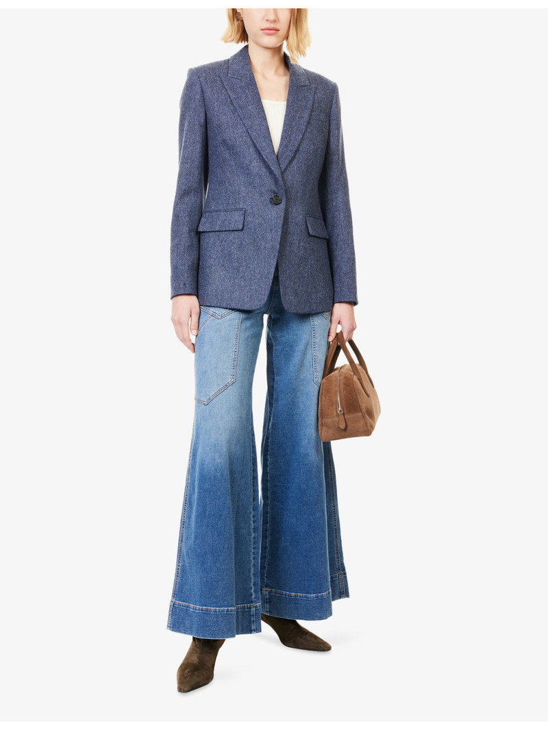 VERONICA BEARD Vega Notched-Lapel Wool Jacket outlook