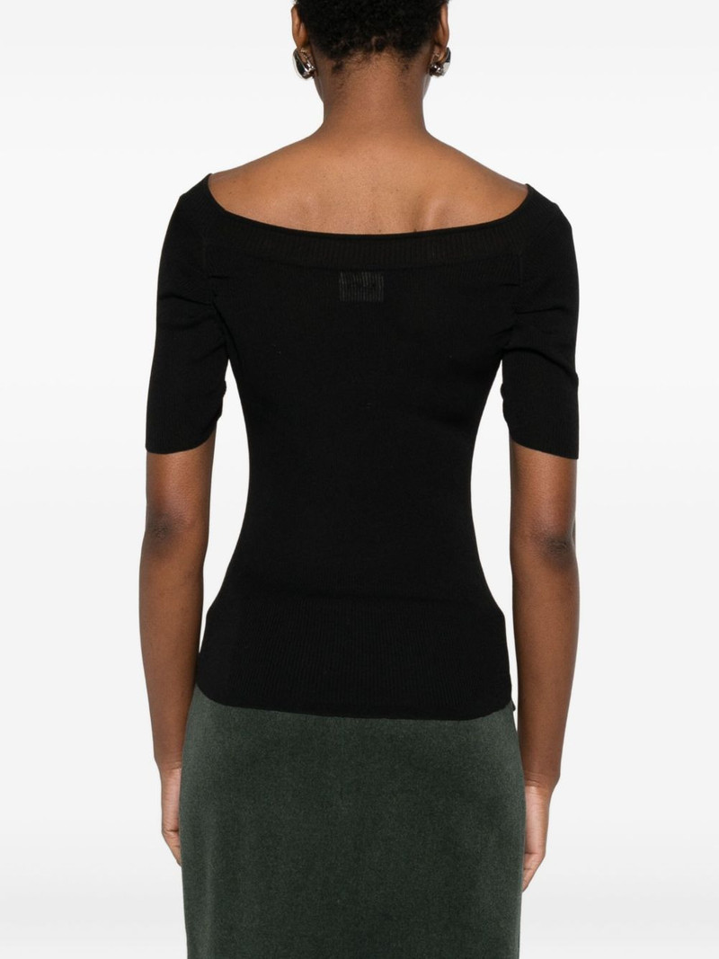 boat-neck ribbed knitted top 4