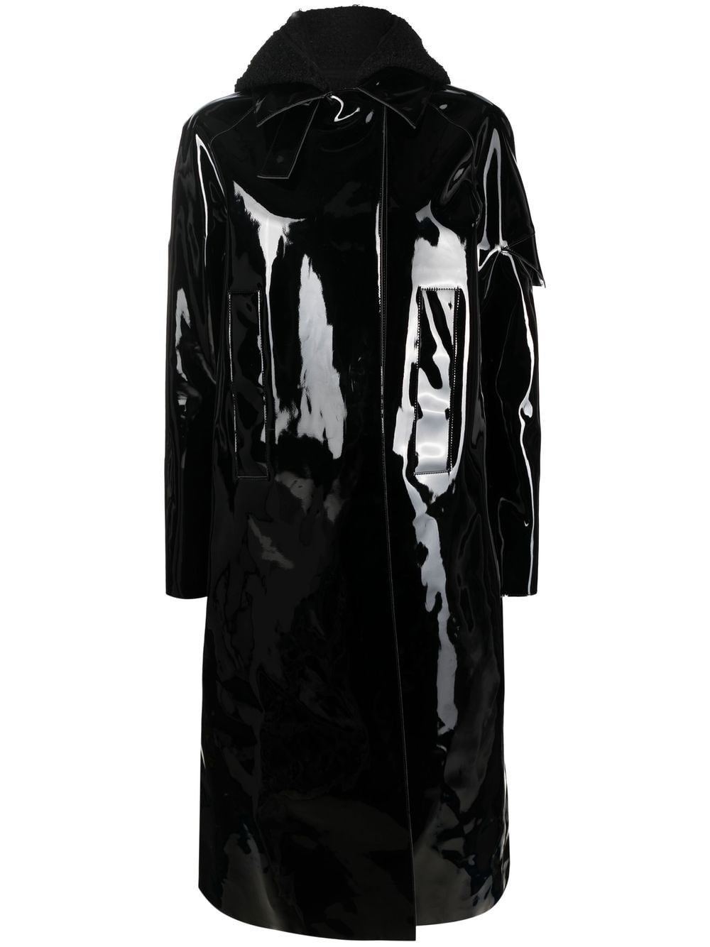 hooded PVC rain coat - 1