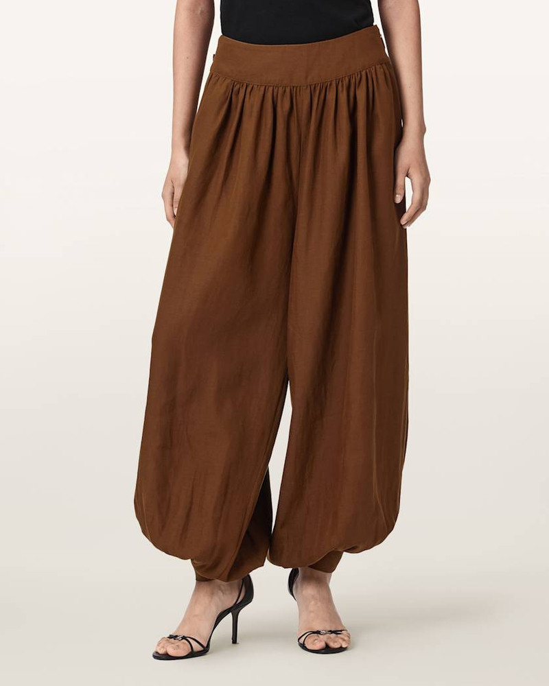 HARRIE LINEN BLEND BAGGY FIT PANTS 3