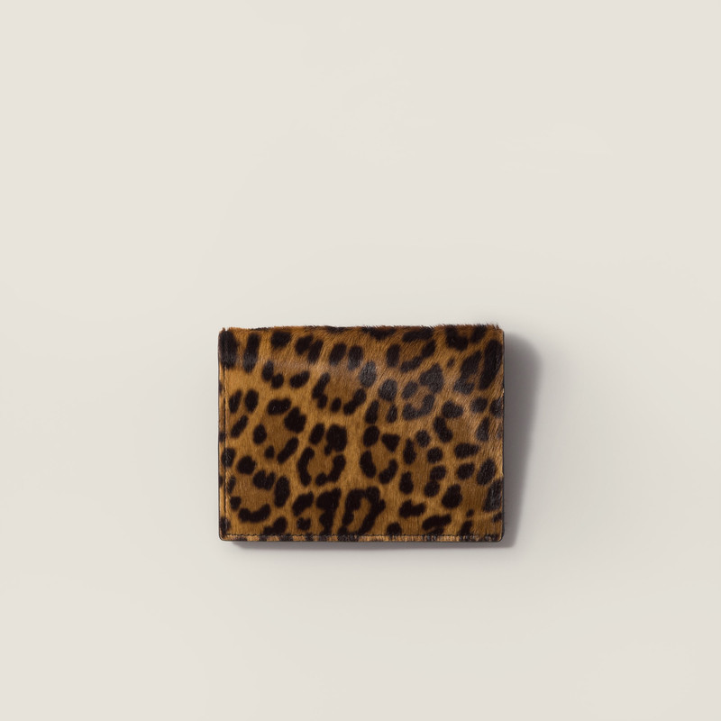 Calf hair leather envelope card holder 3