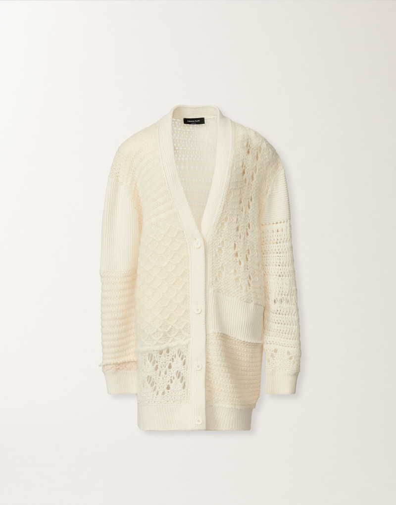 Cardigan in Platinum and mohair 1