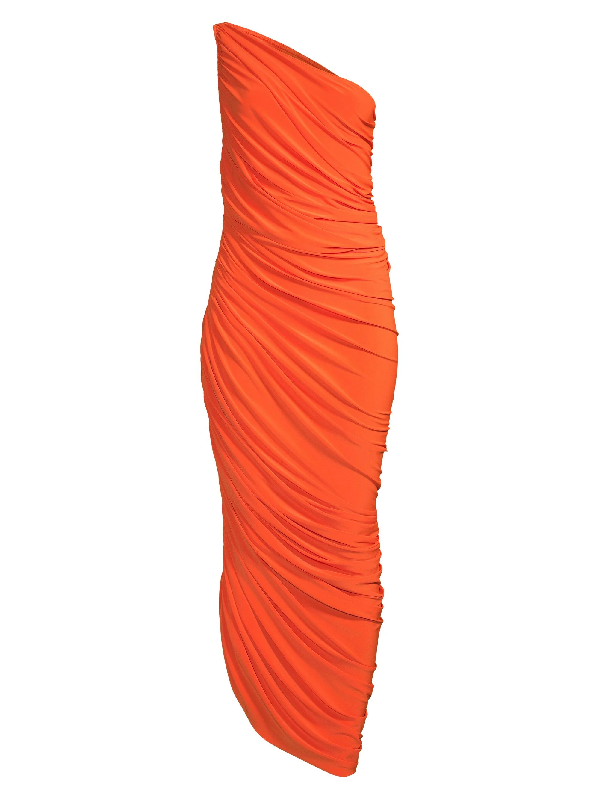 Women's Diana Ruched One-Shoulder Gown - Blood Orange - 1