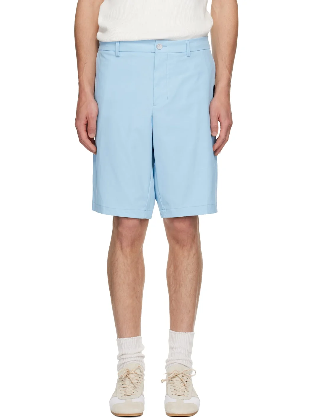 Blue Water-Repellent Shorts - 1