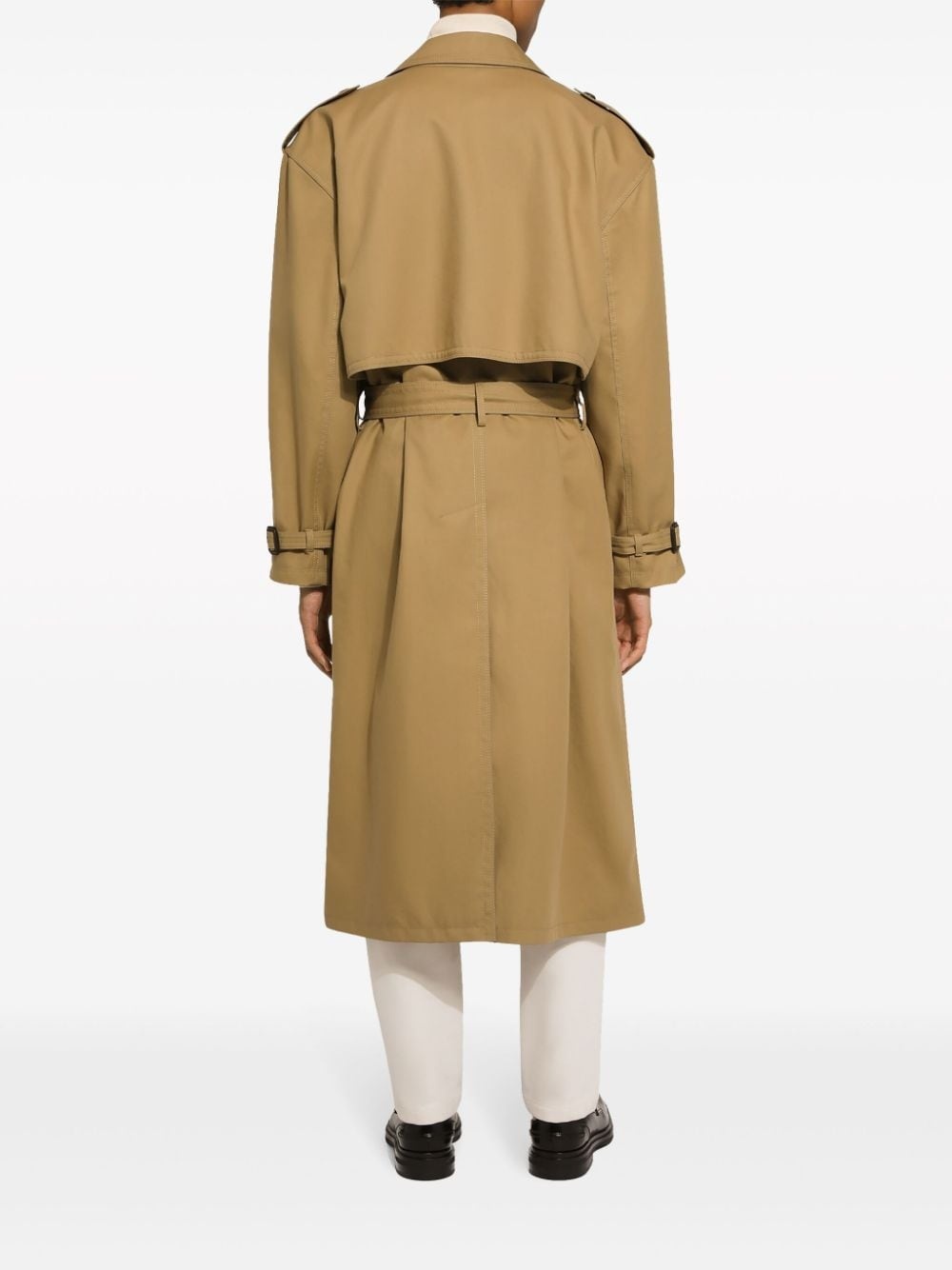 belted double-breasted coat - 4