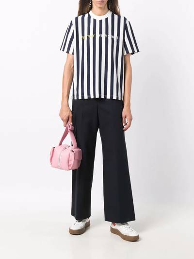 SUNNEI embroidered-logo striped T-shirt outlook