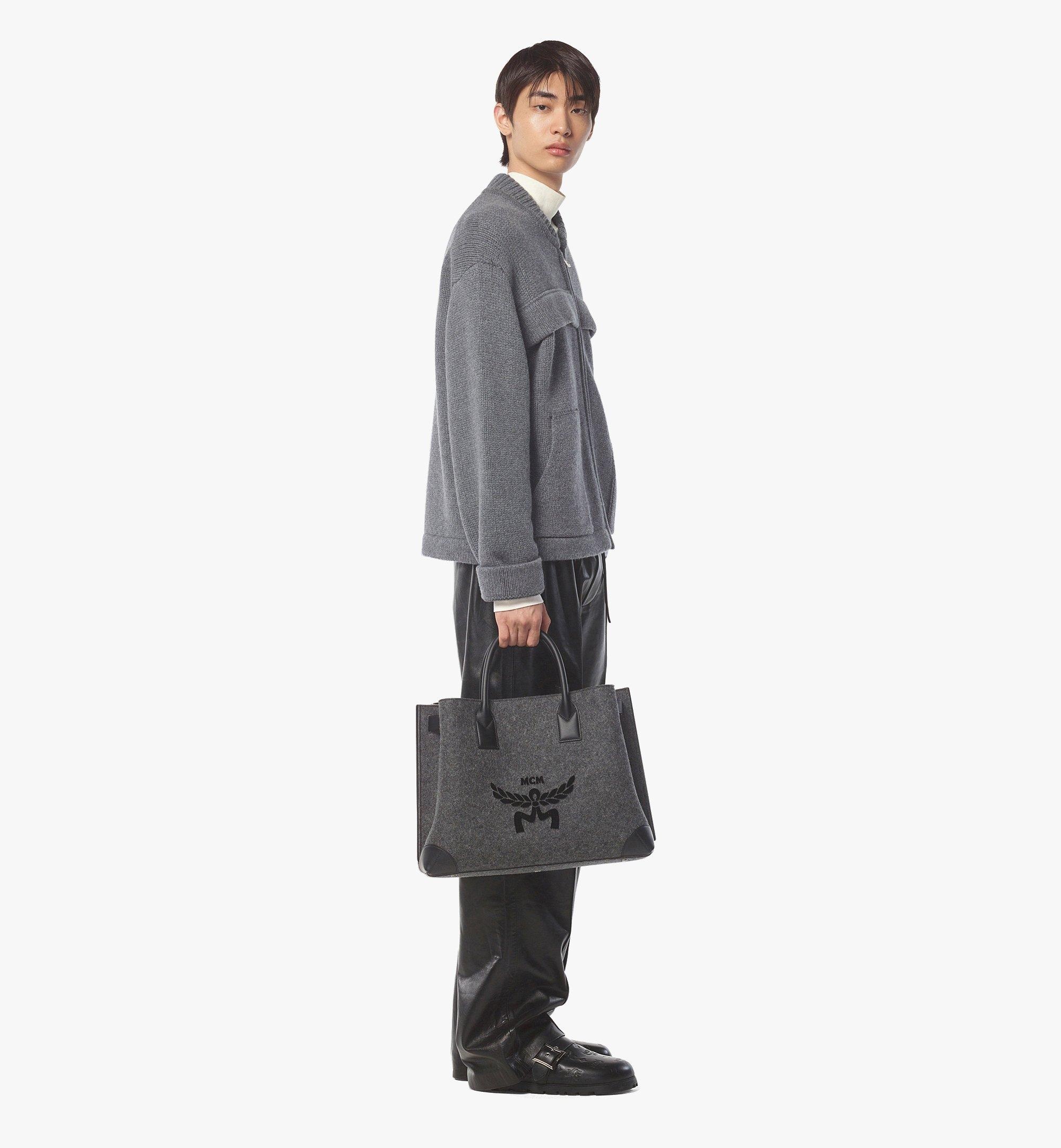 Milla 2.0 Tote in Loden Wool and Leather - 6