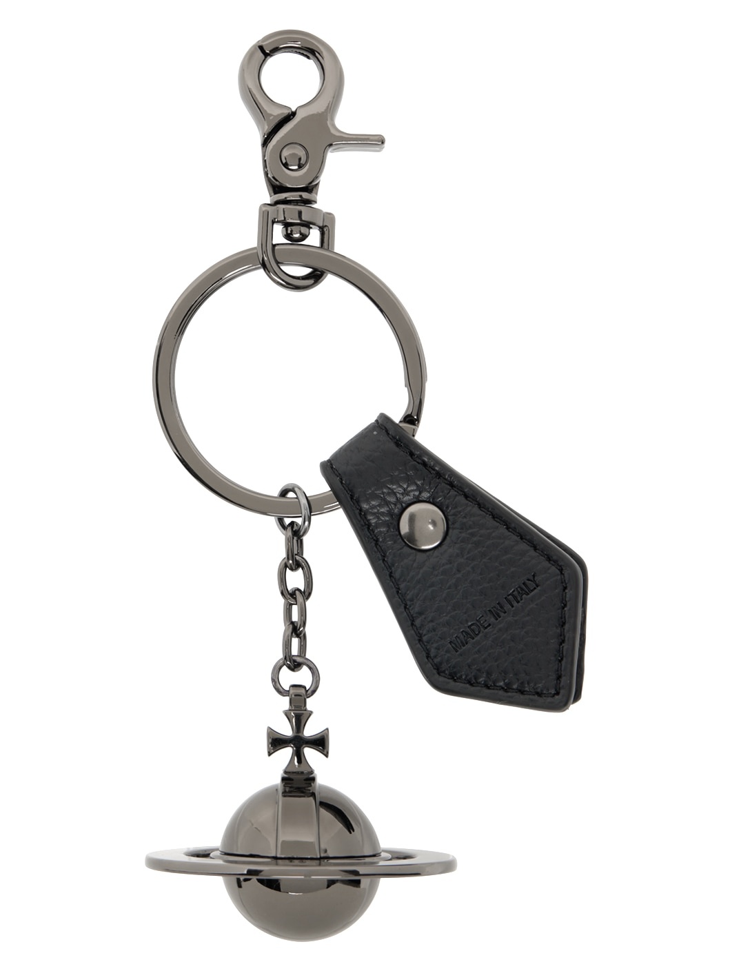 Gunmetal & Black 3D Orb Keychain - 2