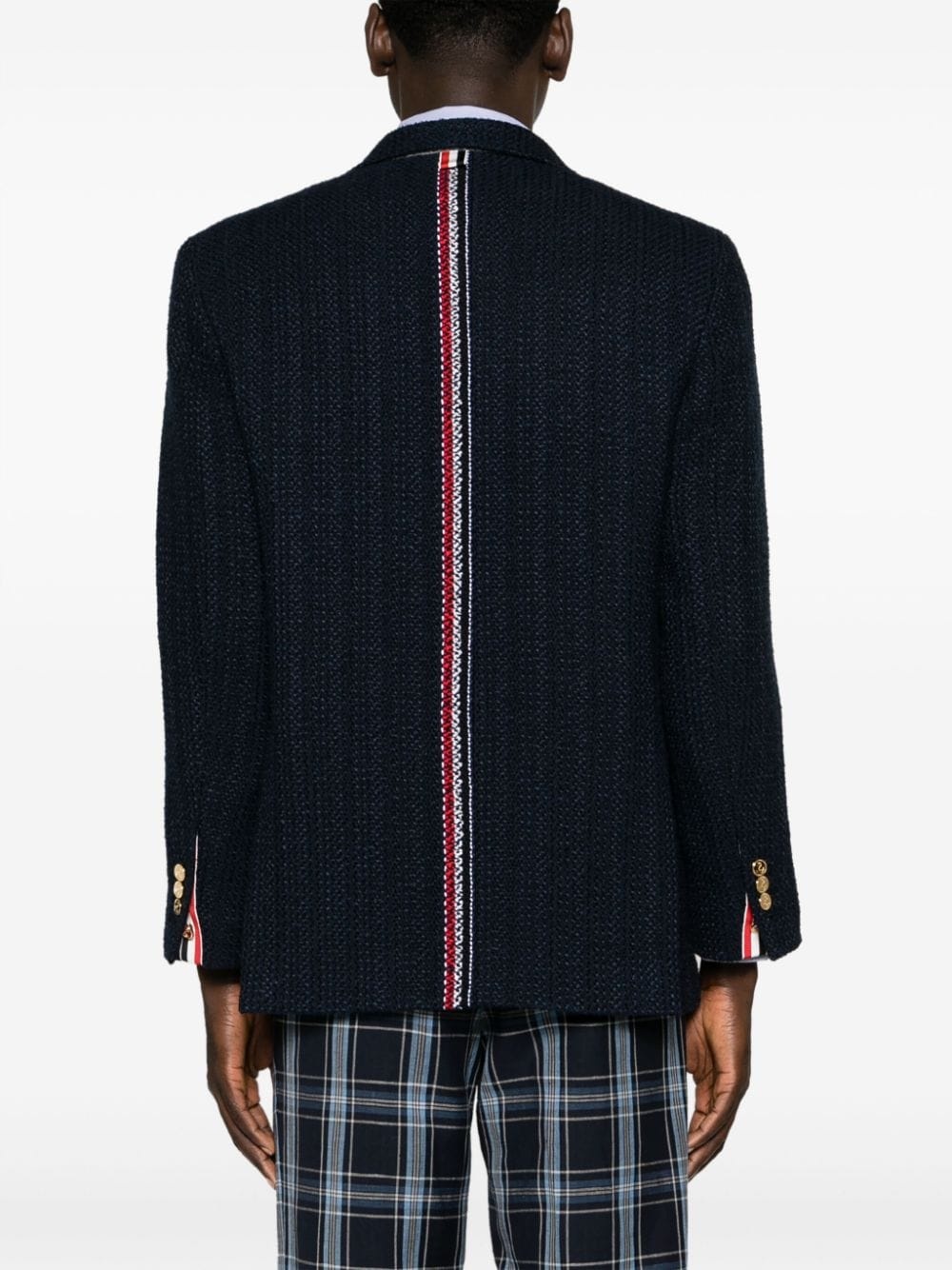 tweed single-breasted blazer - 4
