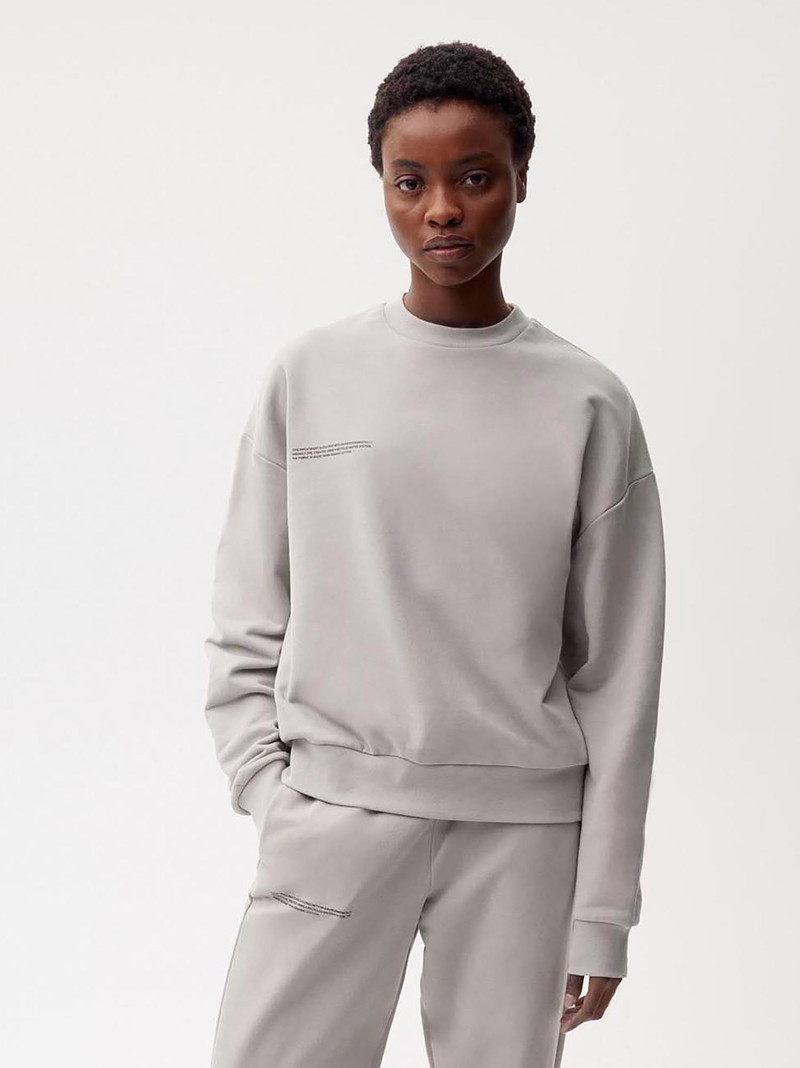 PANGAIA Womens 365 Midweight Sweatshirt - Stone outlook