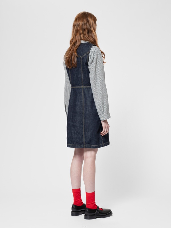 Ina Denim Dress One Wash Dark Blue - 3