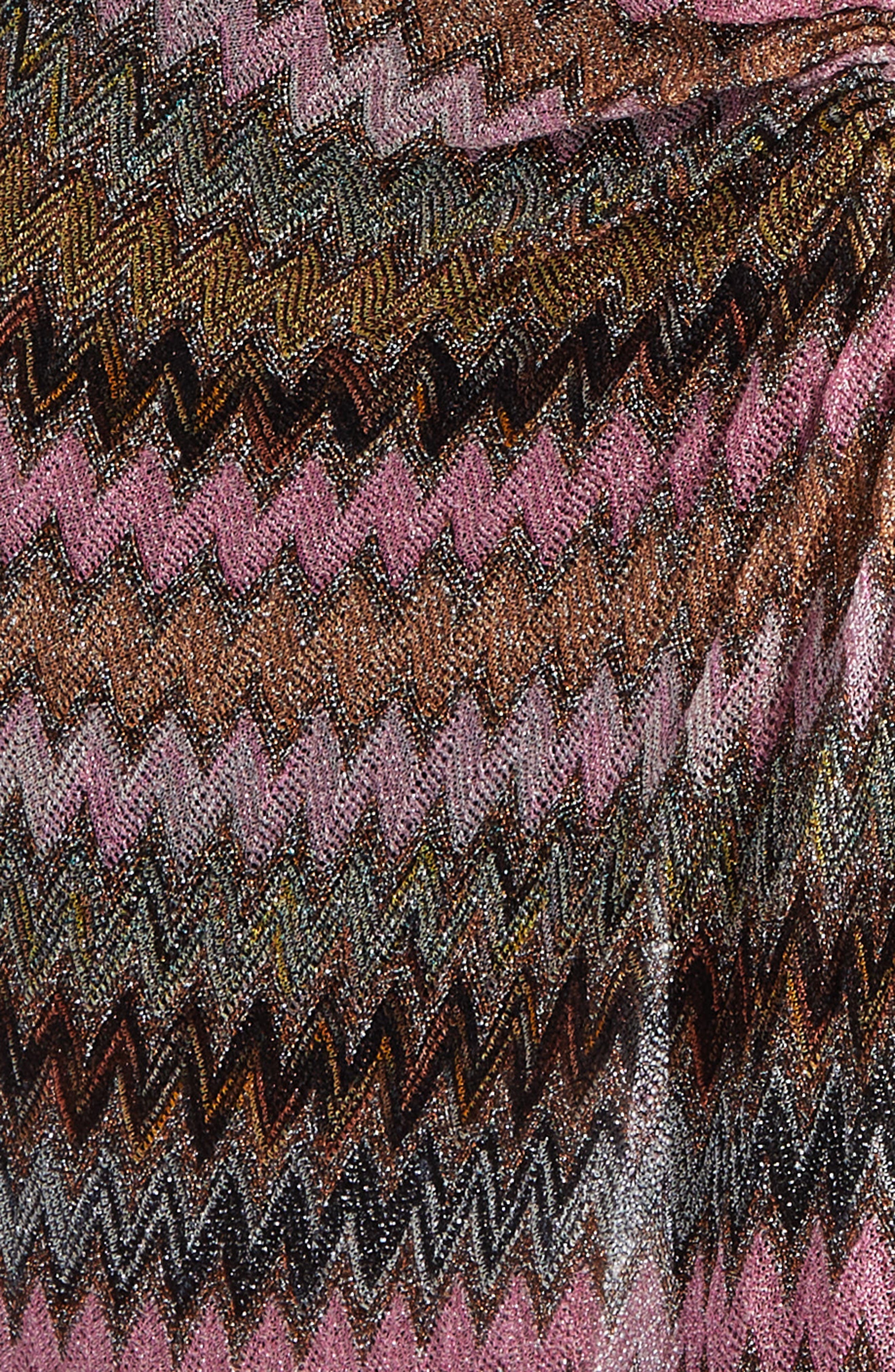 Missoni Chevron Stripe Long Sleeve Knit Dress in Multi Space Drk Base at Nordstrom - 6