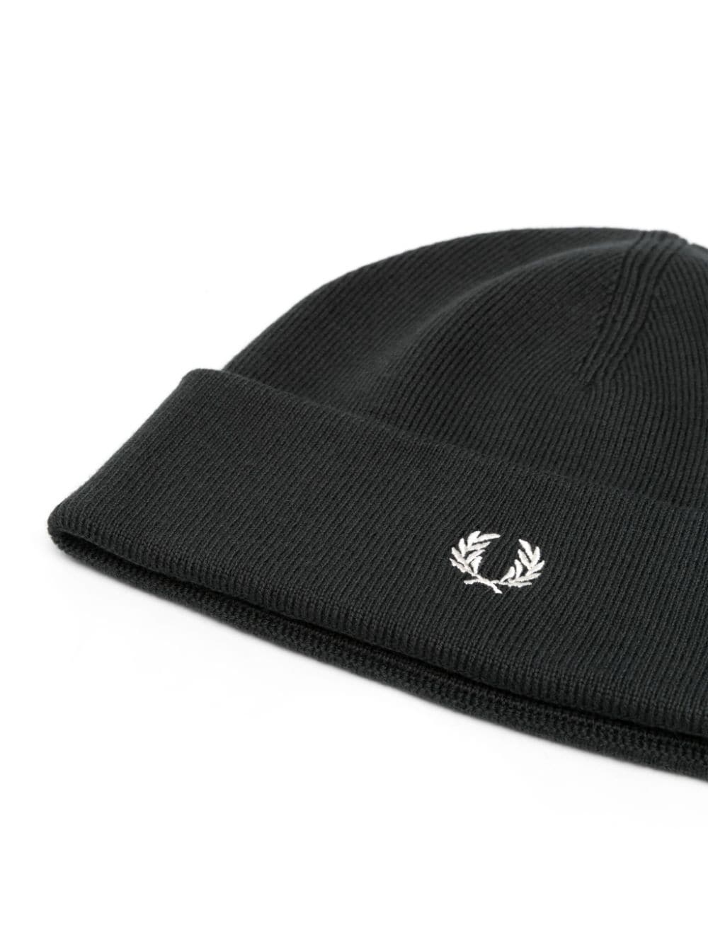 logo-embroidered knitted beanie - 3