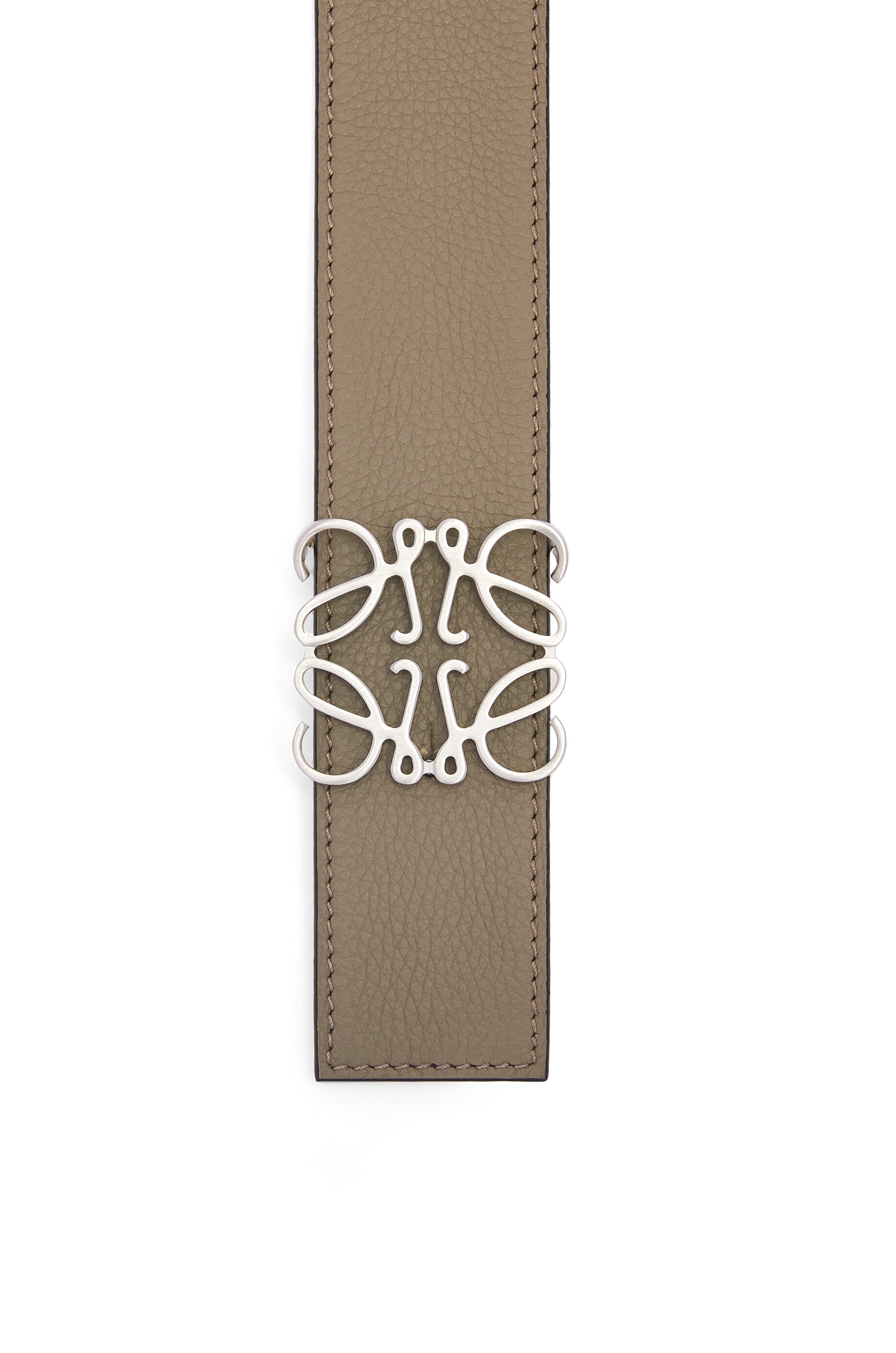 Anagram belt in soft grained calfskin and smooth calfskin - 3