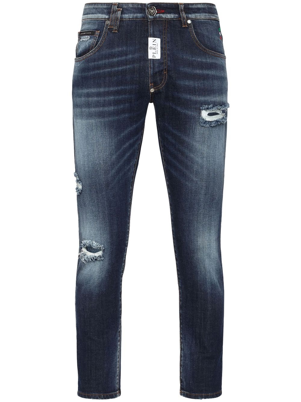 logo-print skinny jeans - 1