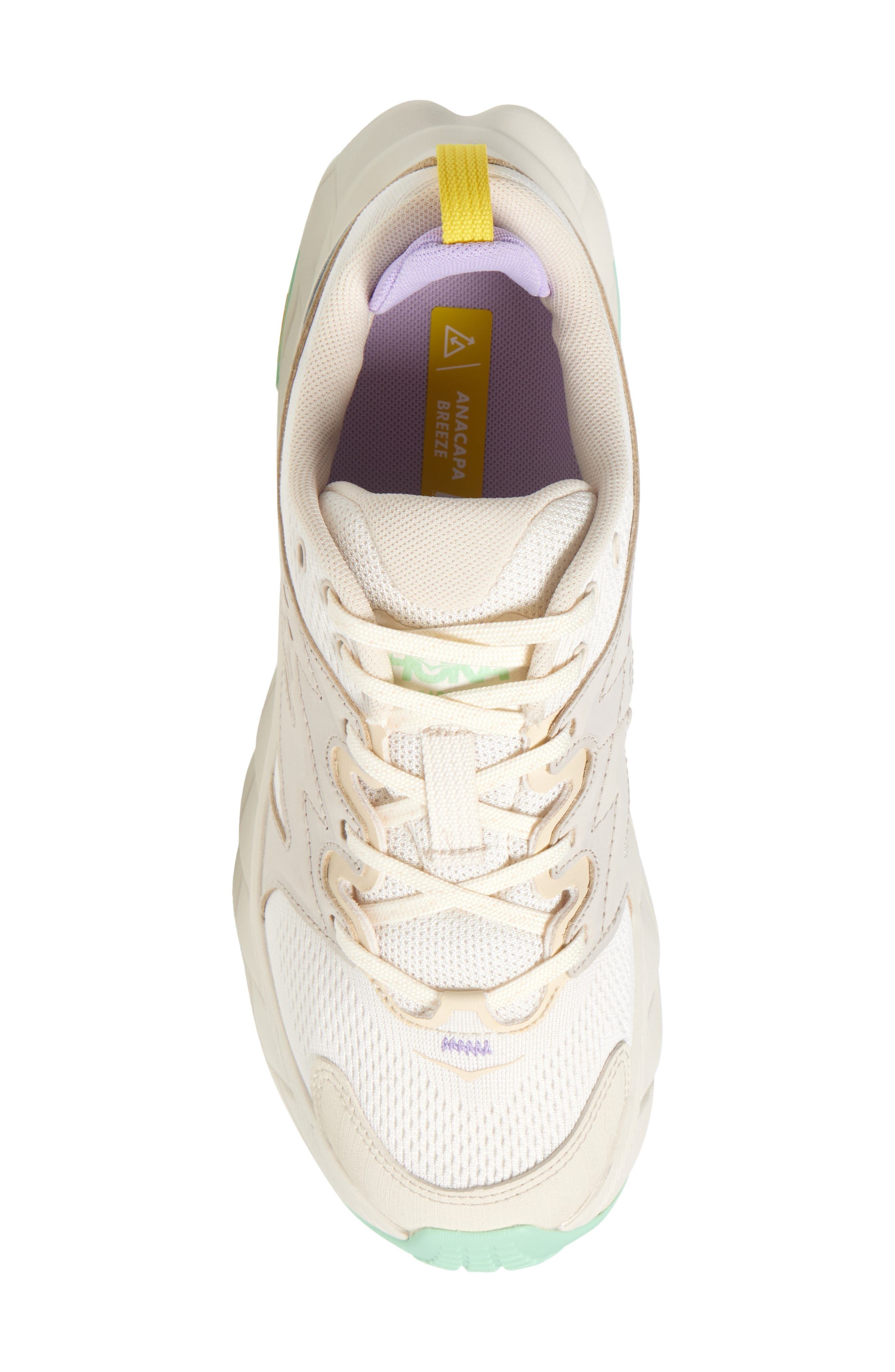 HOKA Anacapa Breeze Aero Low Breathable Trail Running Shoe in Alabaster /Mint Fluorite at Nordstrom - 5