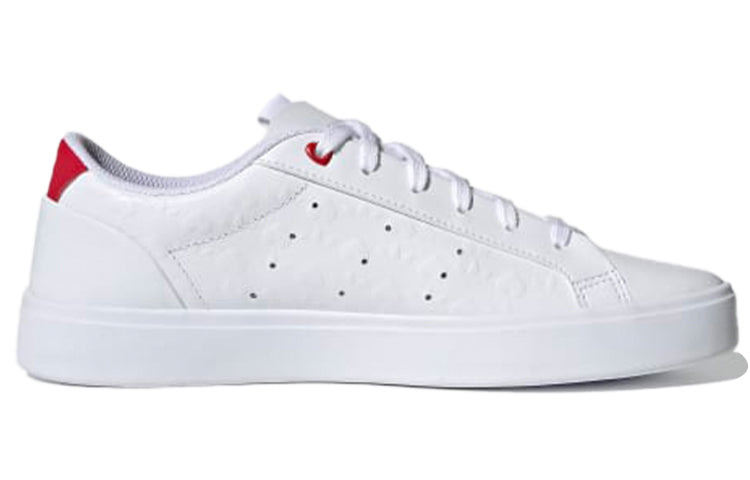 (WMNS) adidas Sleek 'Heart Embossed - White Scarlet' FZ1829 - 2