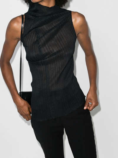 Jil Sander asymmetric ribbed-knit top outlook