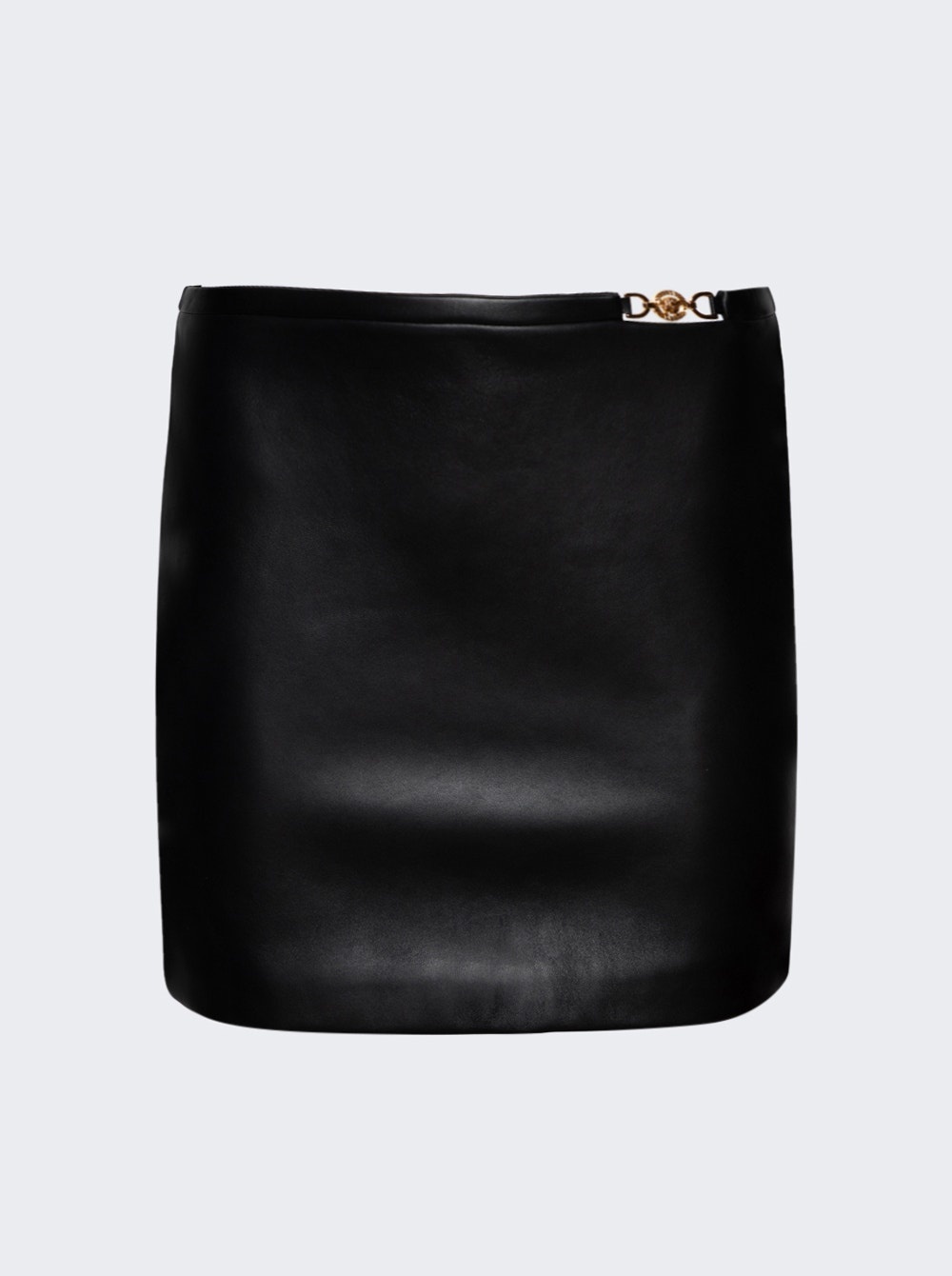 Leather Mini Skirt Black - 1