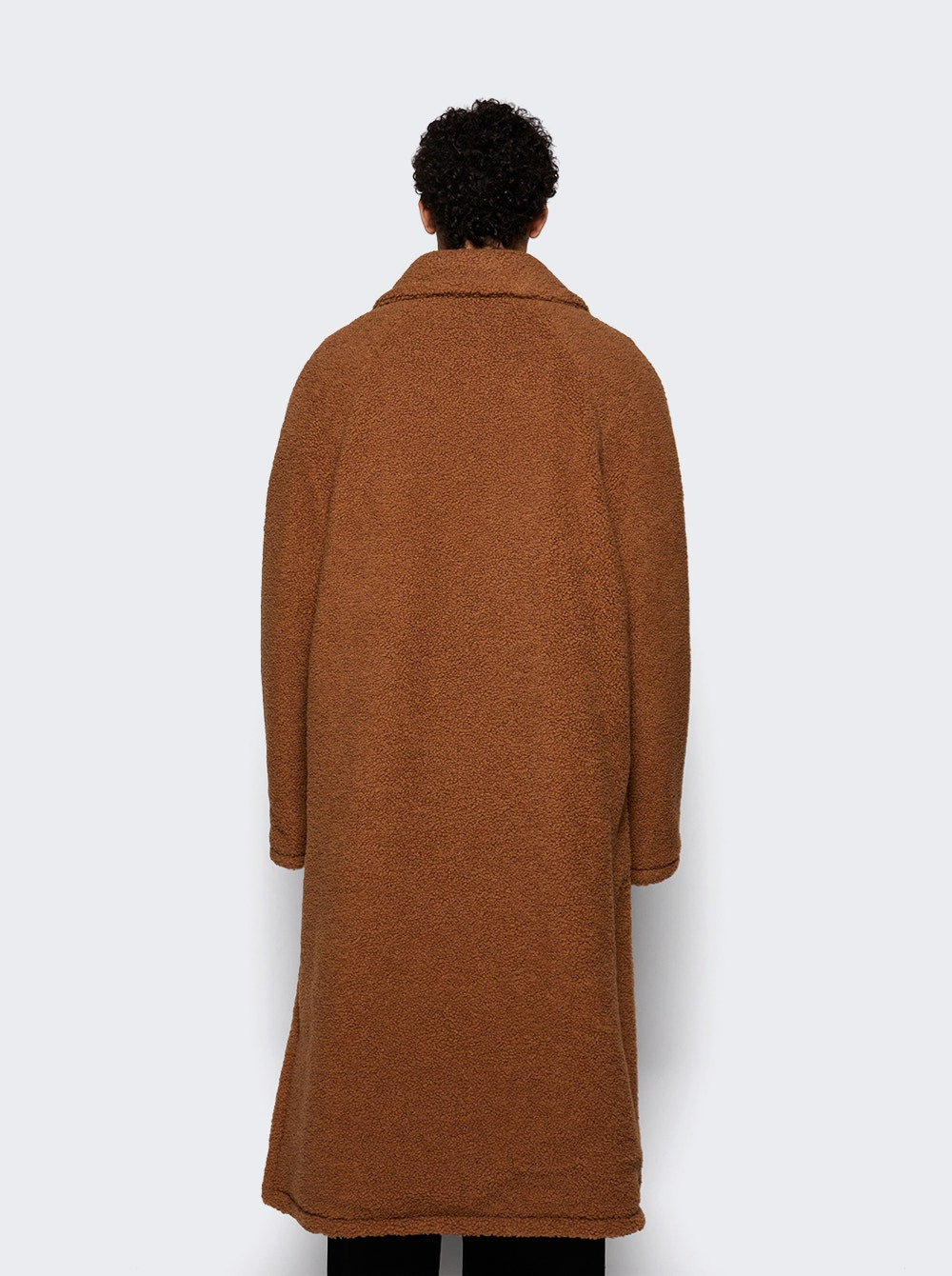 Long Teddy Coat Beige Camel - 4