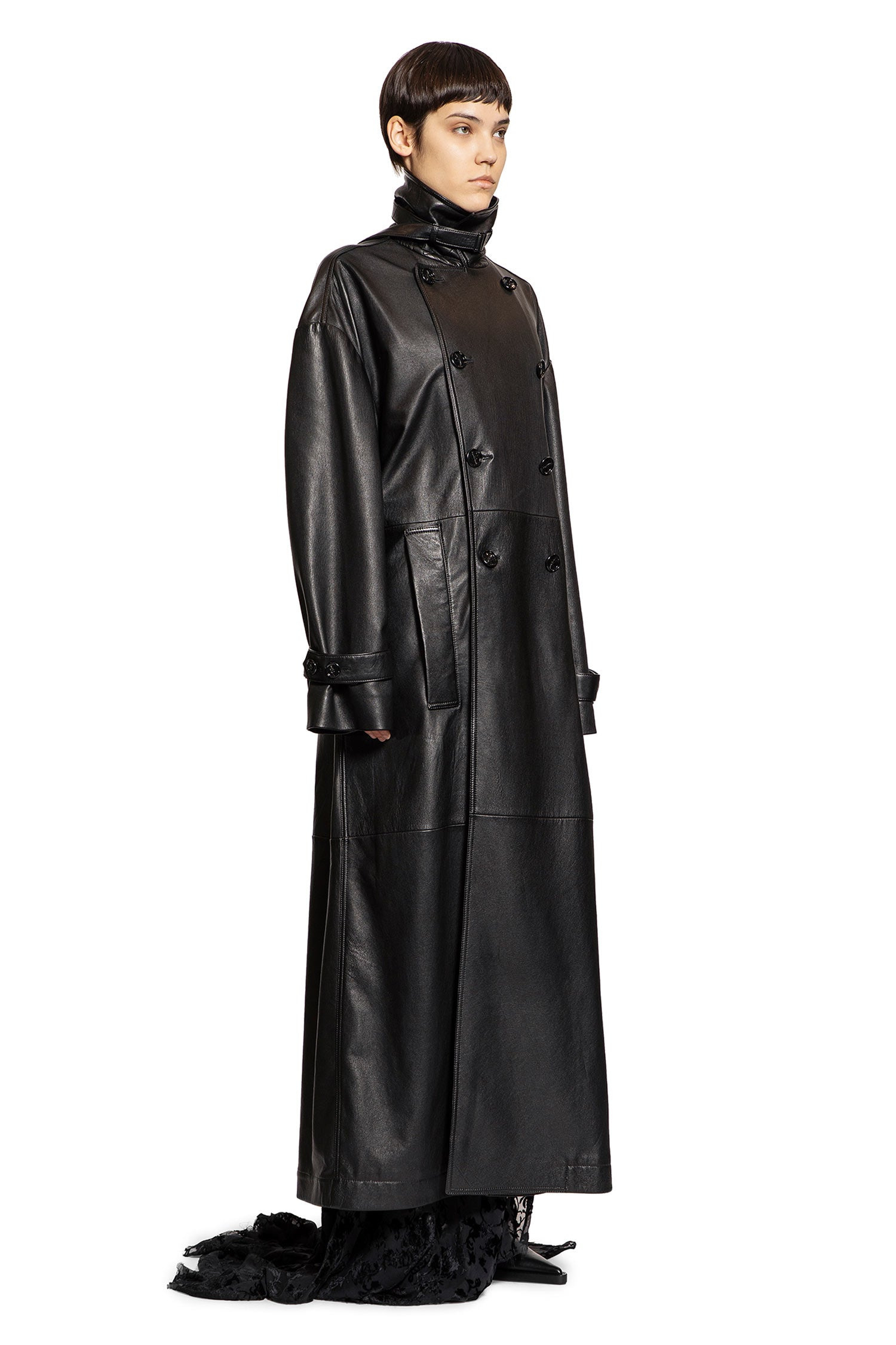 Ansa Double Breasted Trench Coat - 3