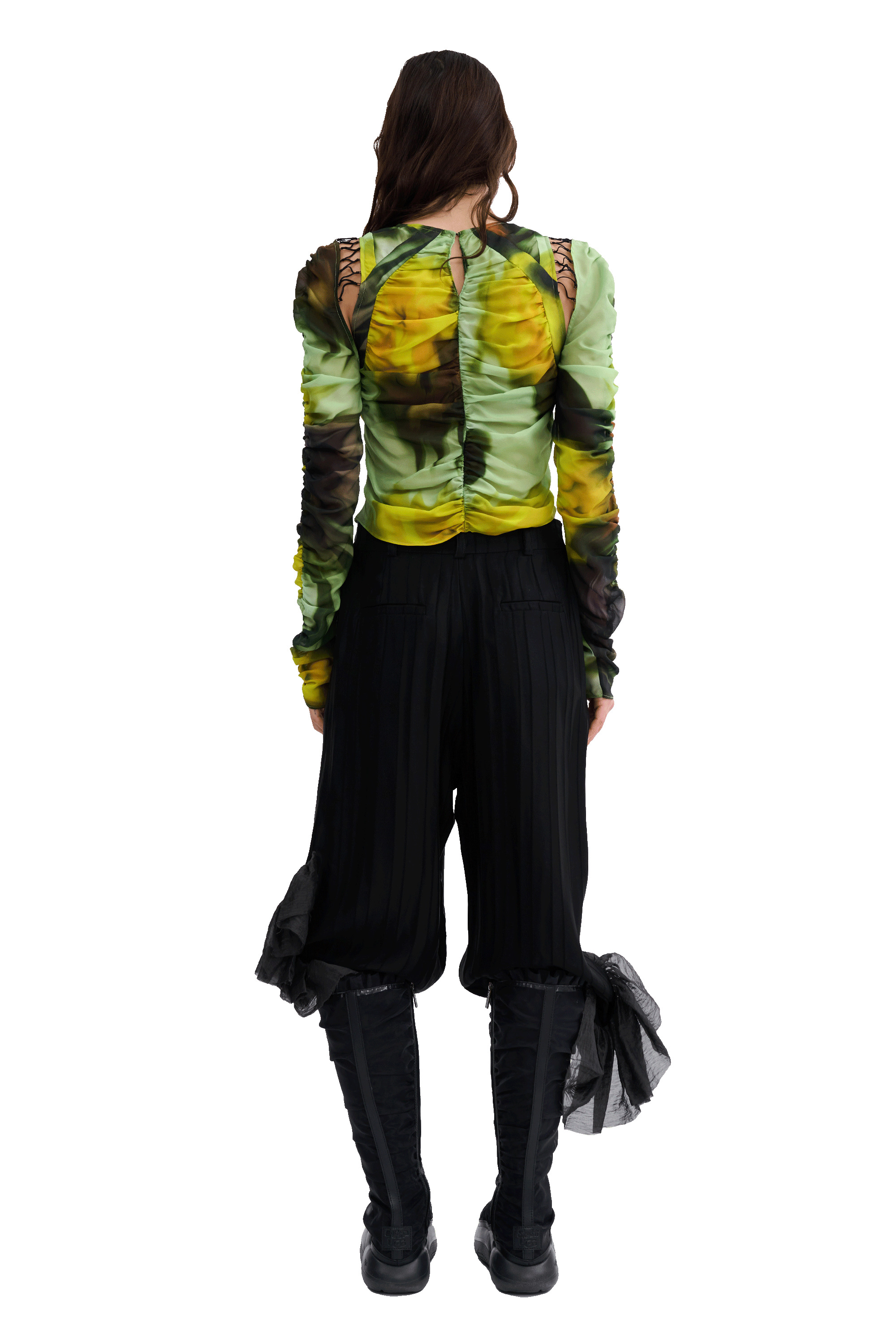 MELTING BLOOM GATHERED DELILAH TOP - 5