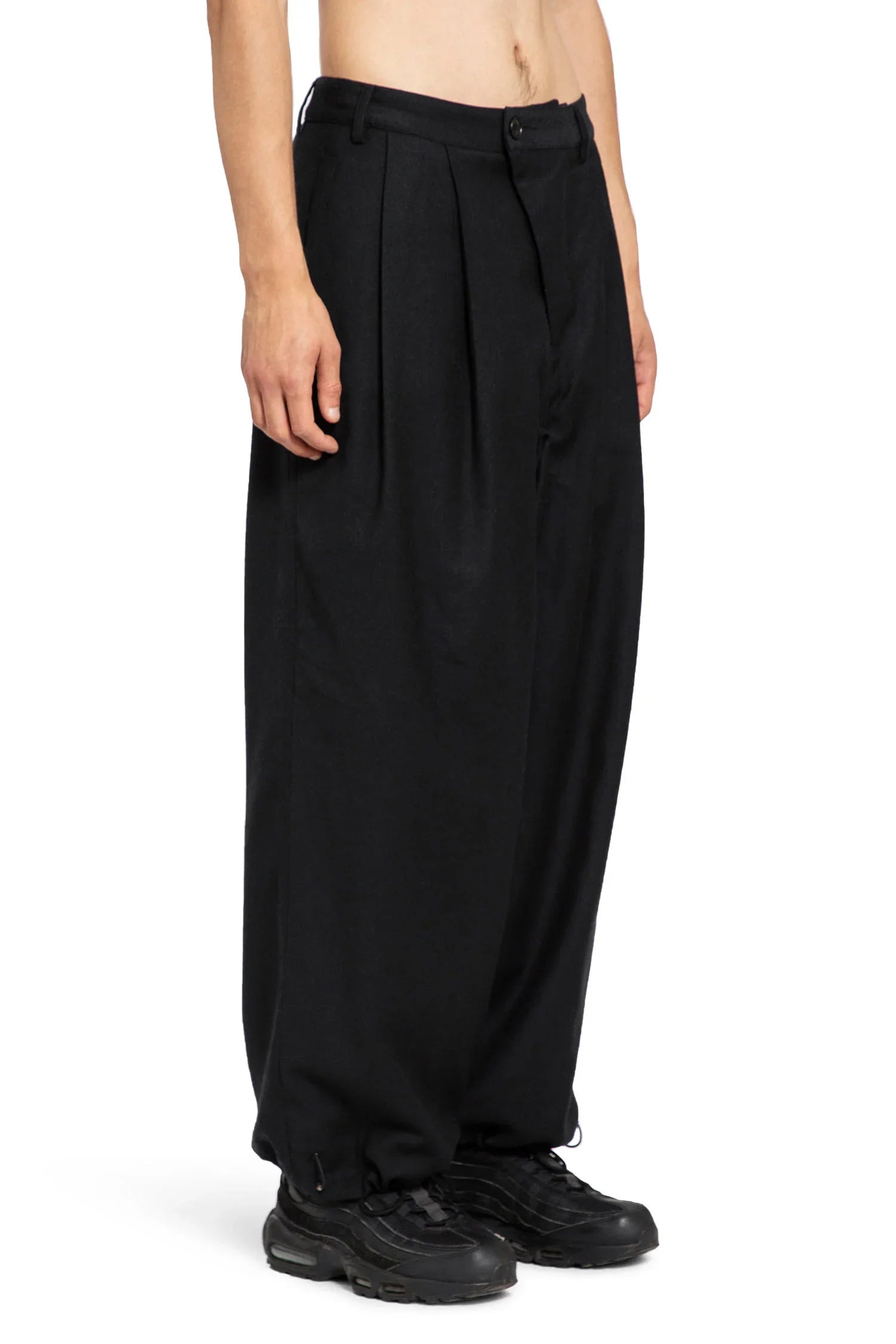Asymmetrical-Wool-Pleated-Pants - 2