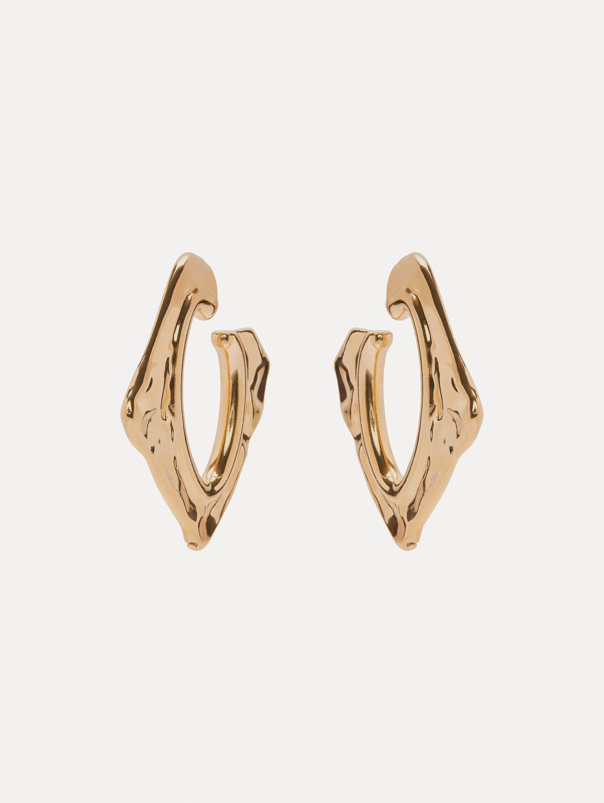 LARGE ABSTRACT O HOOP EARRINGS - 3