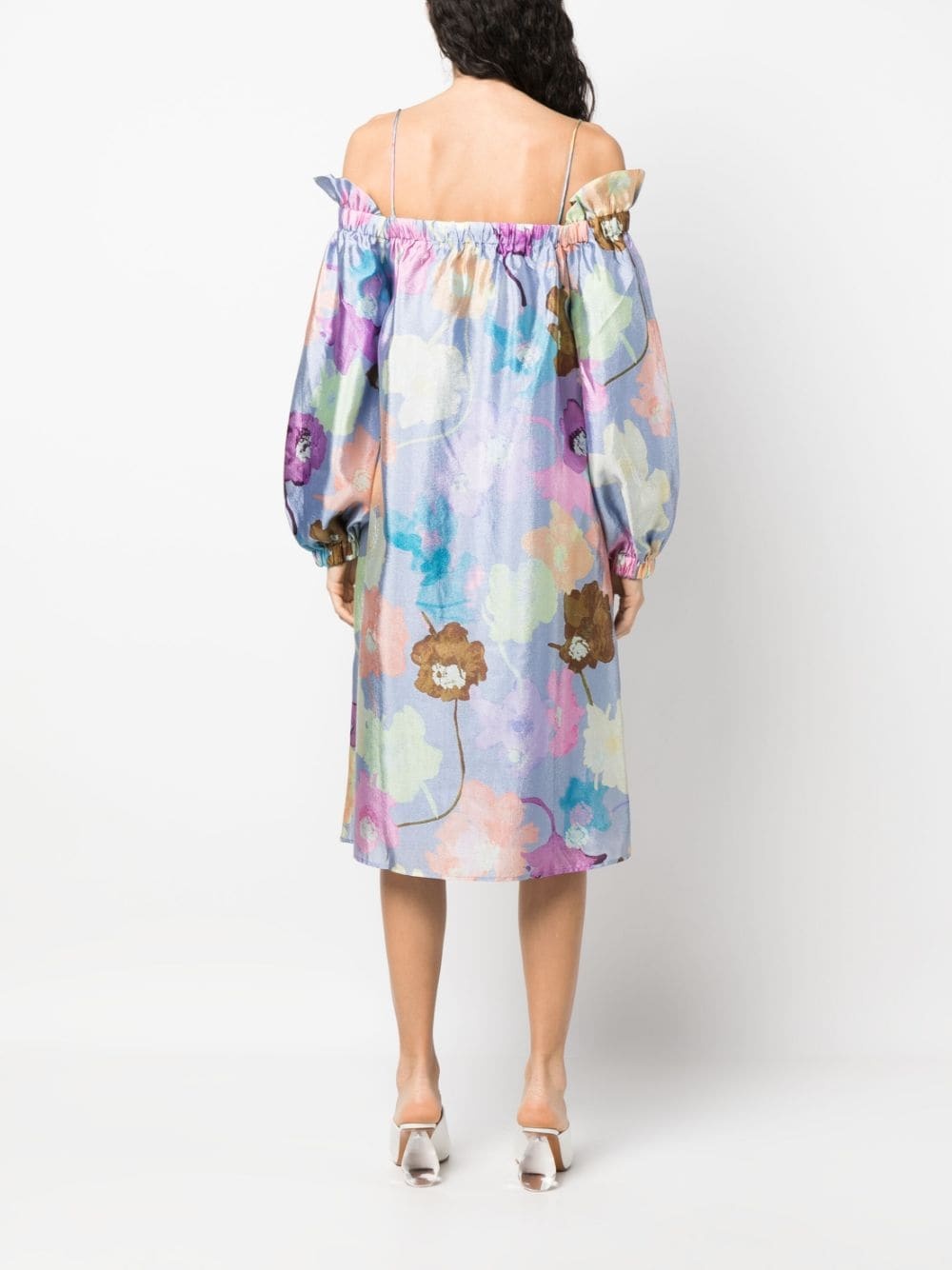 Priscilia floral-print off-shoulder dress - 4