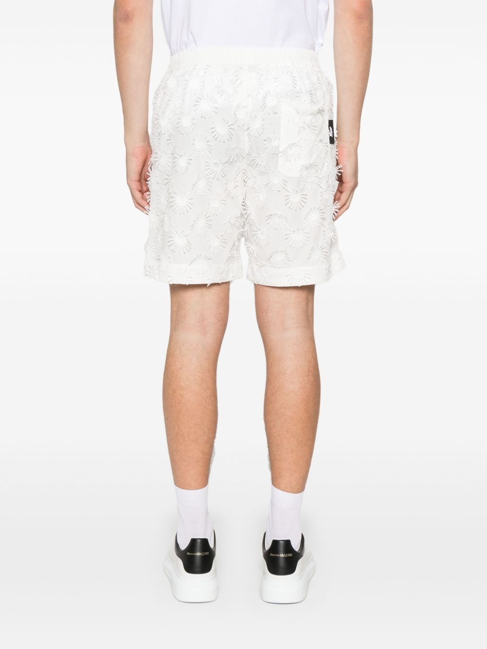 motif-embroidered shorts - 4