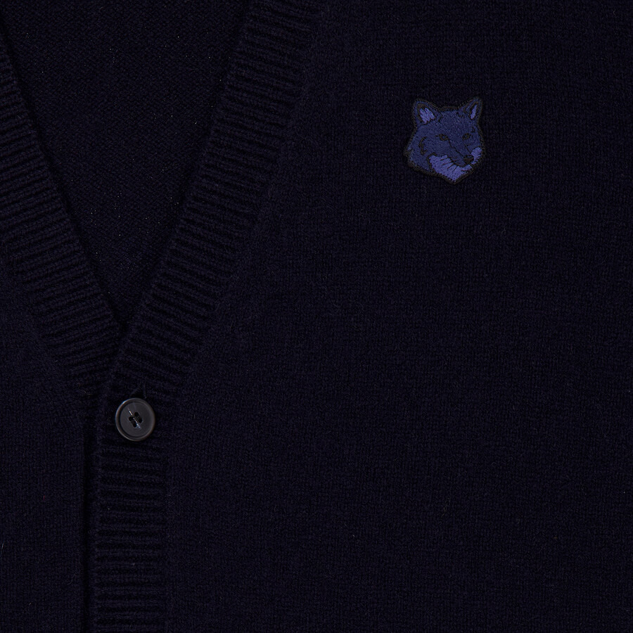 Maison Kitsune Fox Head Patch Lambswool Cardigan - 2