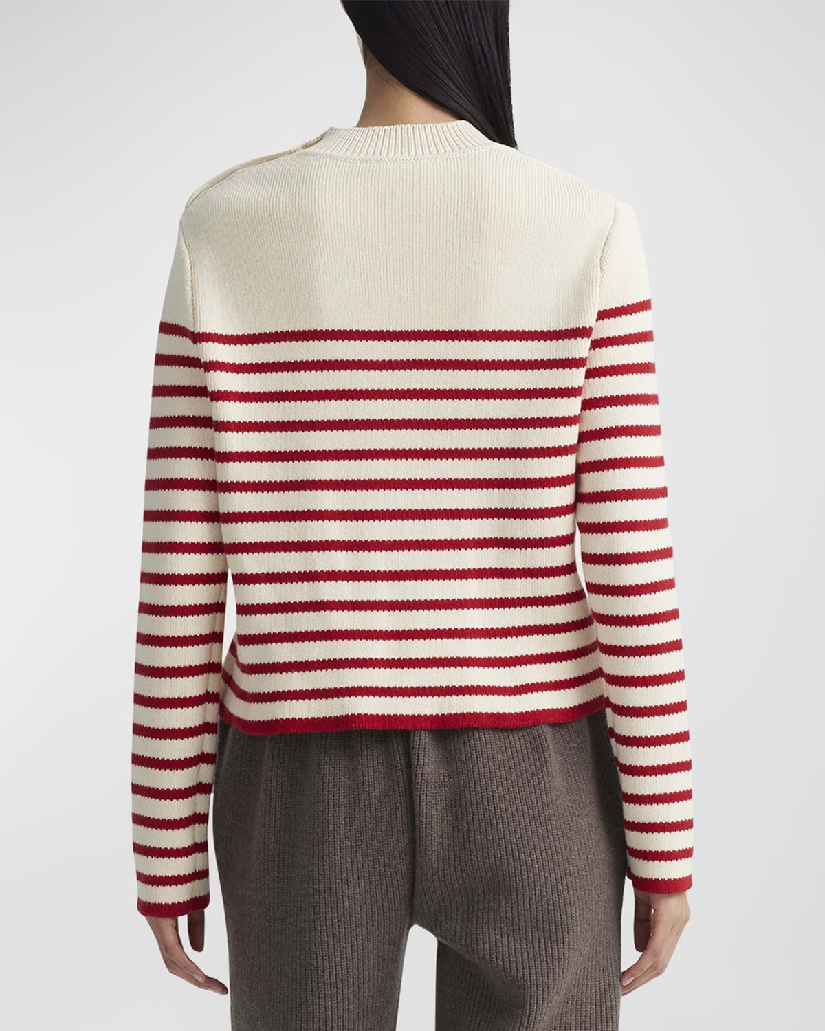 Oz Cashmere-Blend Striped Sweater - 4