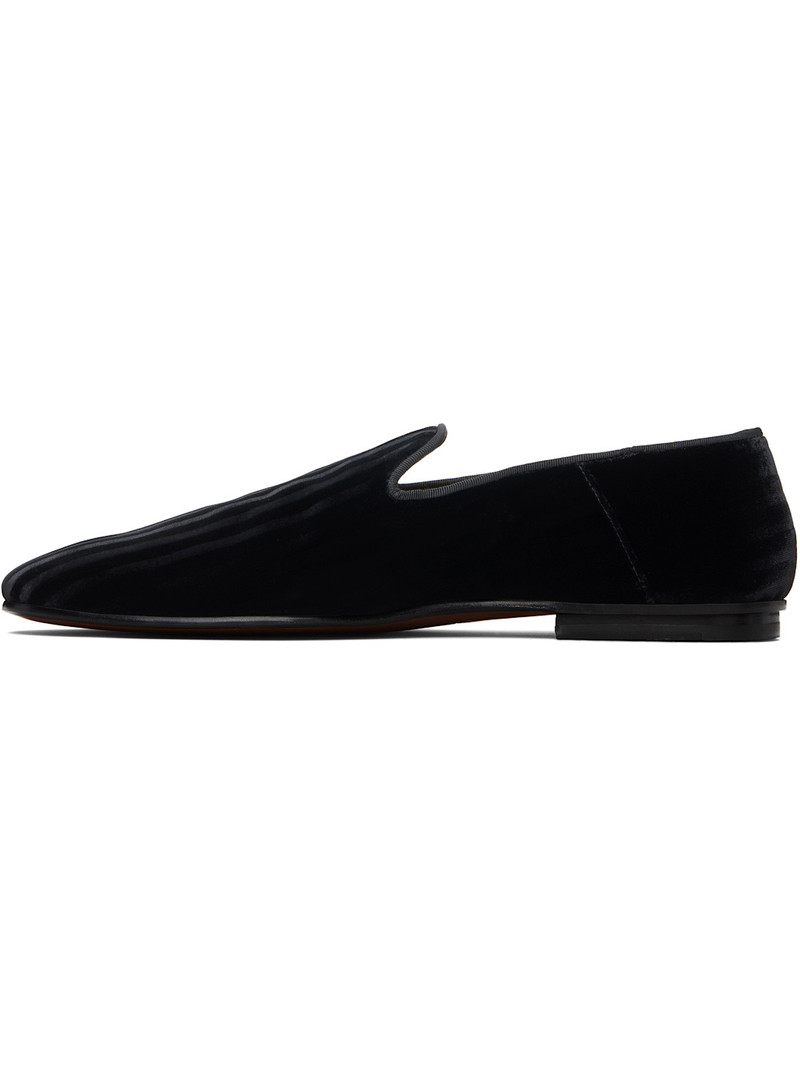TOM FORD Black Stripped Steven Slipper Loafers outlook