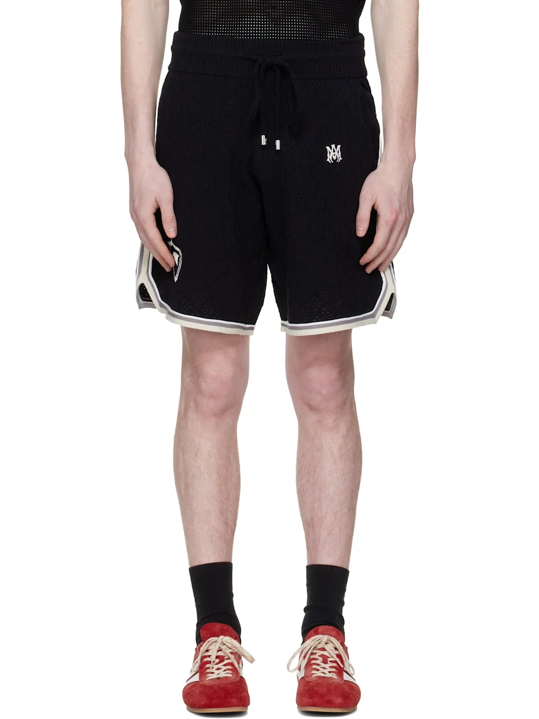Black 'Amiri' Sport Crest Shorts - 1