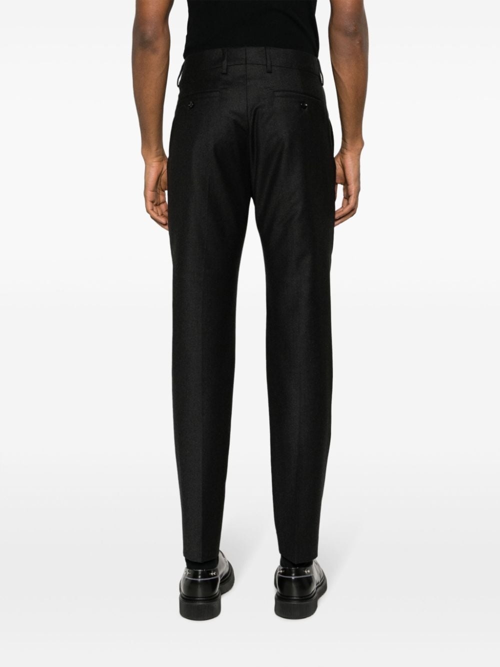 tapered-leg wool trousers - 4