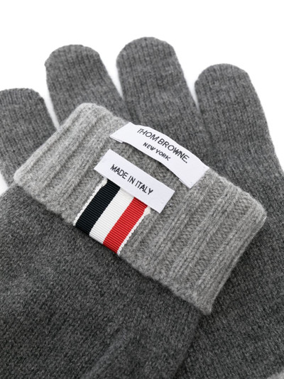Thom Browne RWB-stripe wool gloves outlook