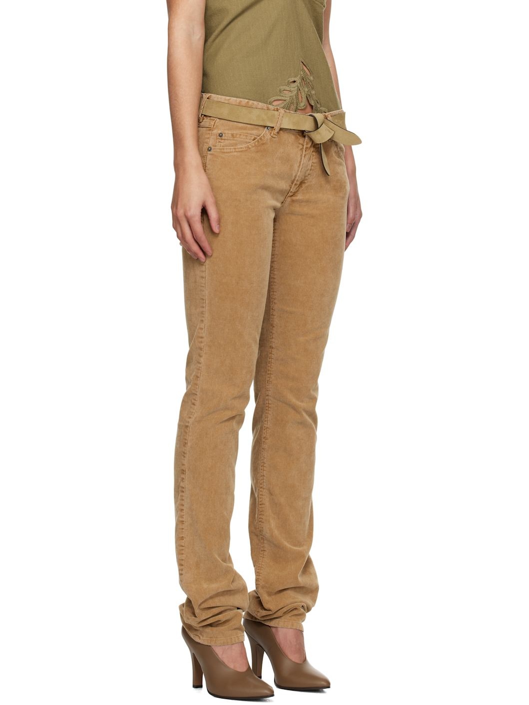 Tan Lois Trousers - 2