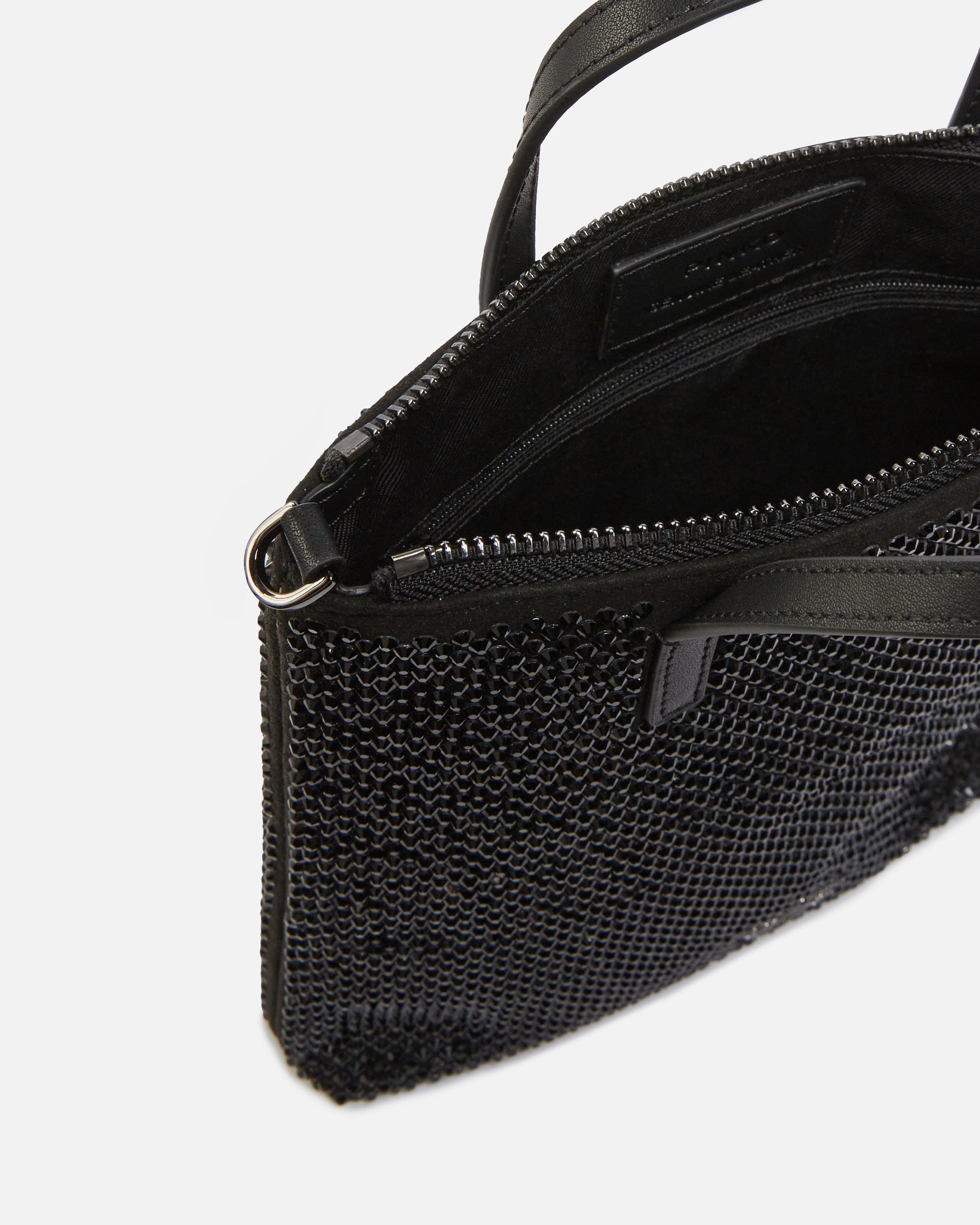 SMALL SHOPPING BAG WITH JEWEL RHINESTONES AND SHOULDER STRAP - 4