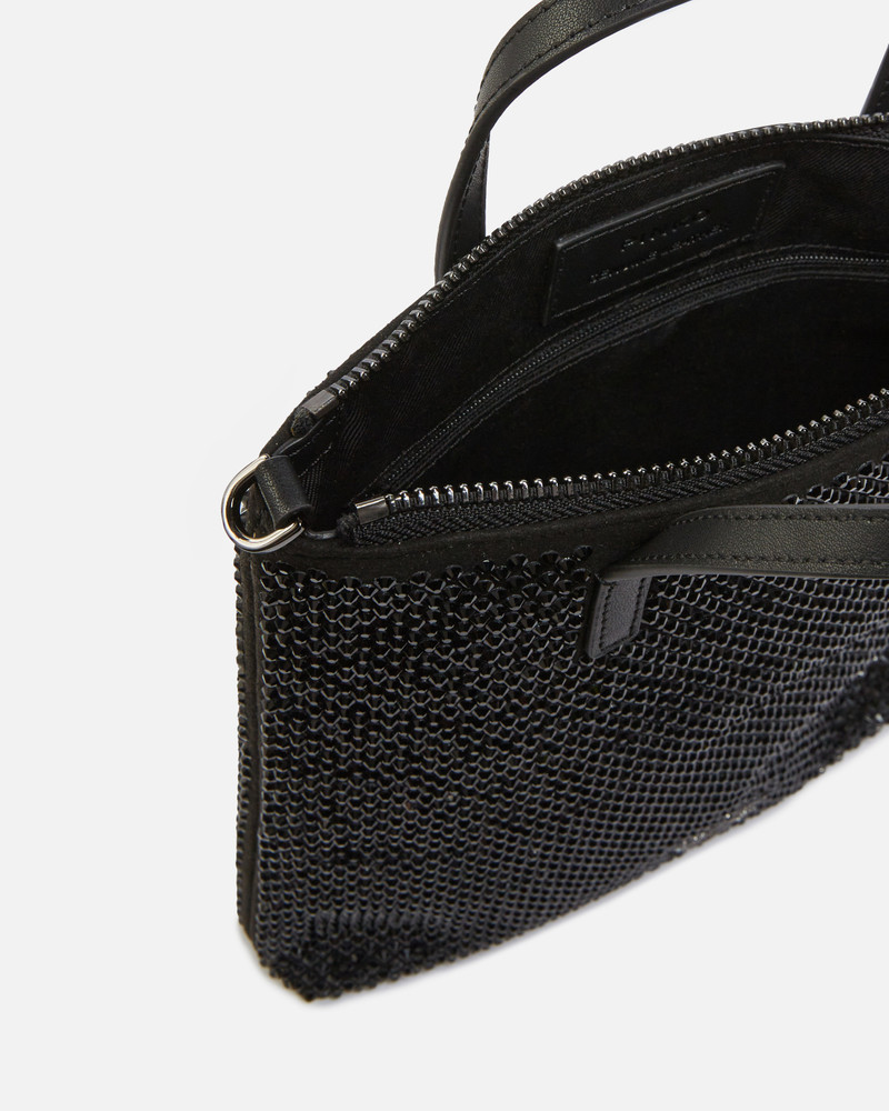 SMALL SHOPPING BAG WITH JEWEL RHINESTONES AND SHOULDER STRAP 4