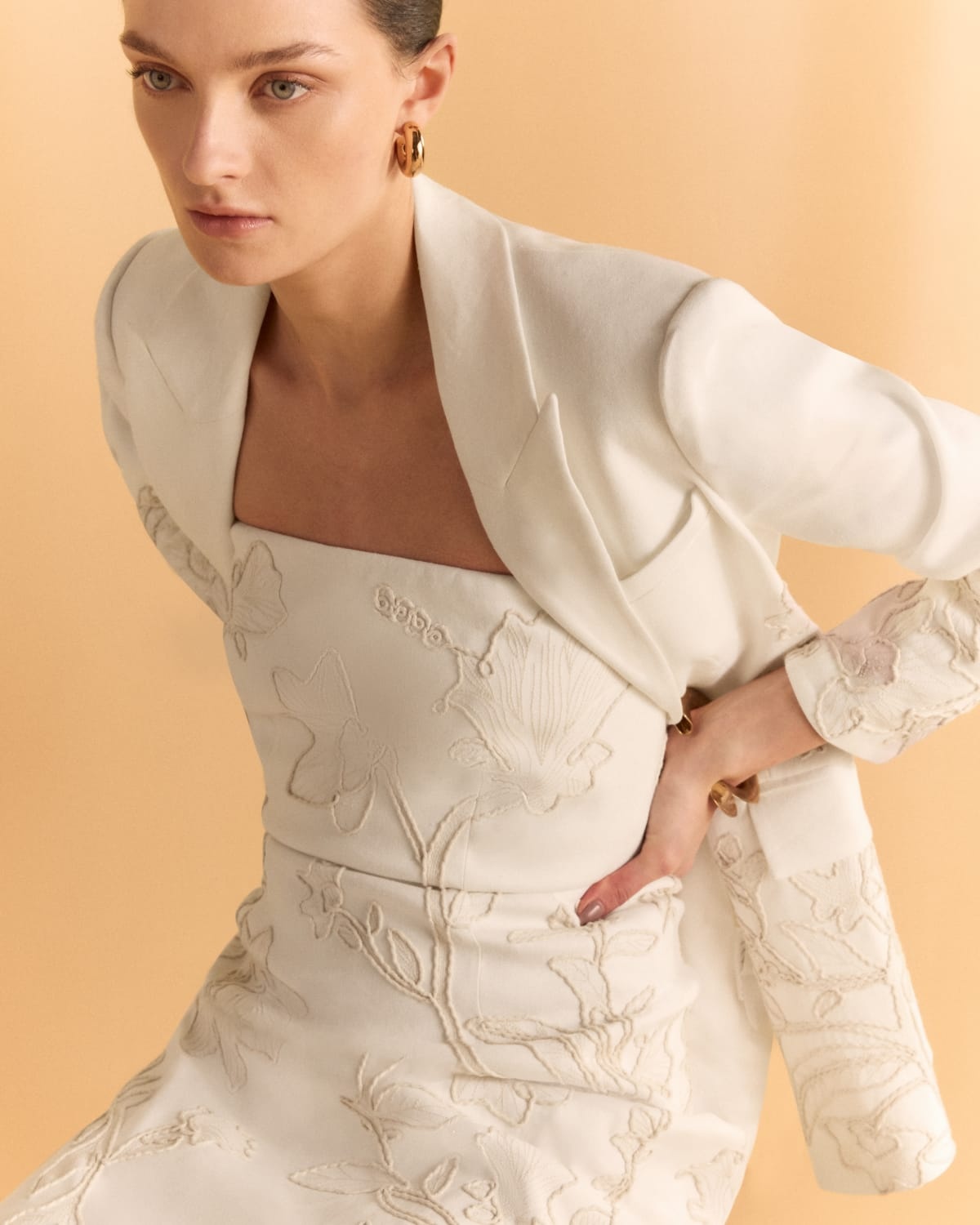 Netia Strapless Embroidered Dress - 5