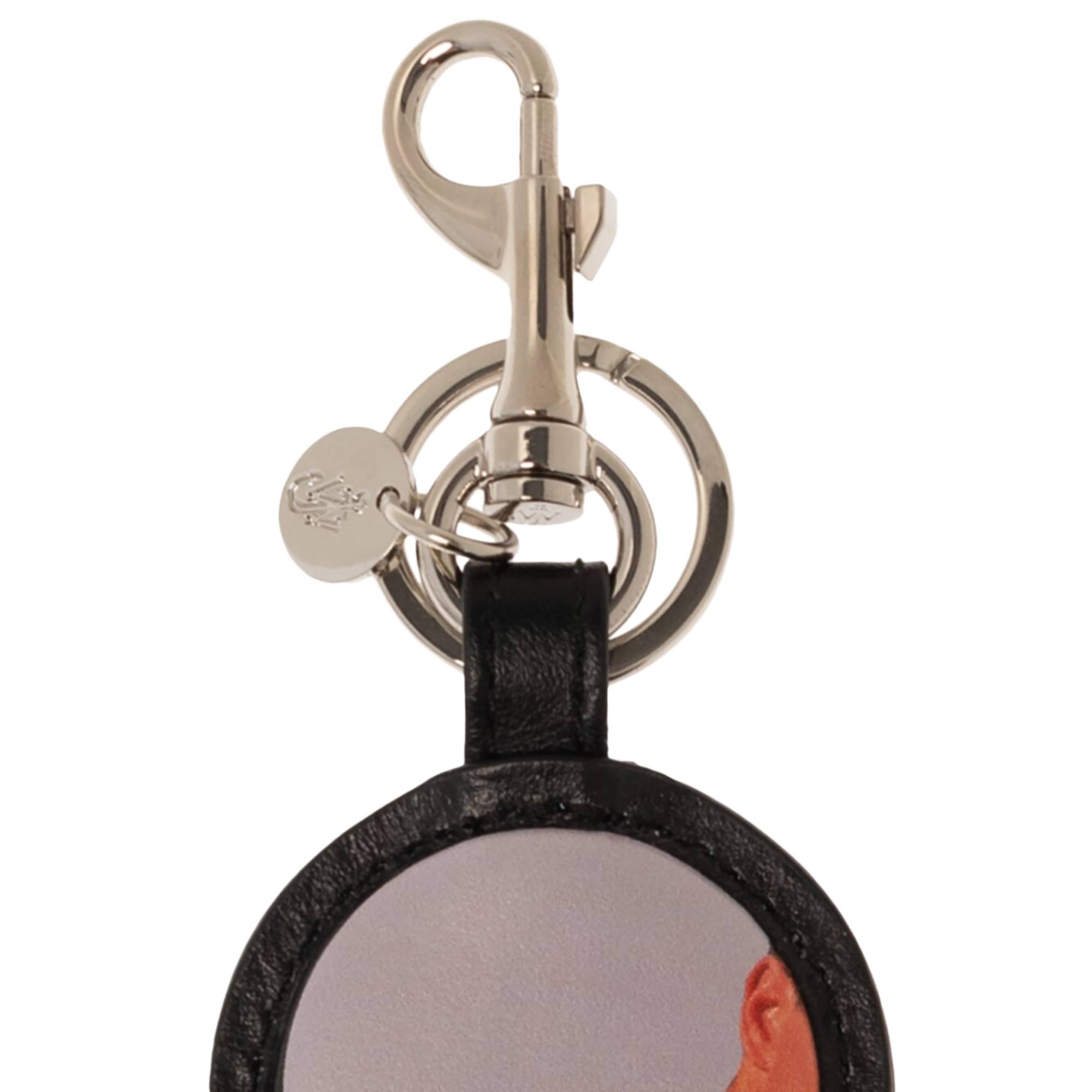 JW Anderson Printed Keyhole Keyring 'Black' - 3