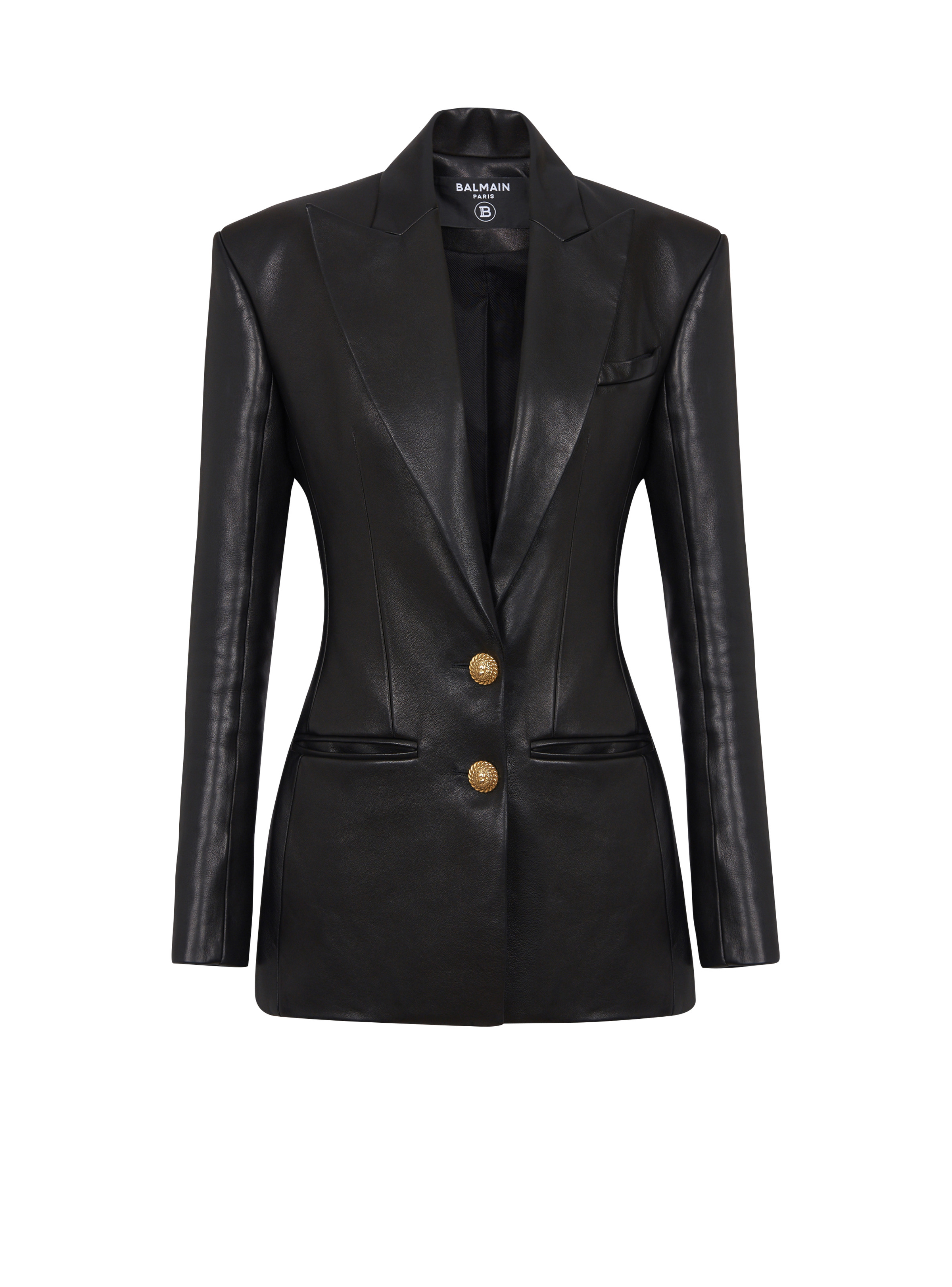 2-button leather jacket - 1