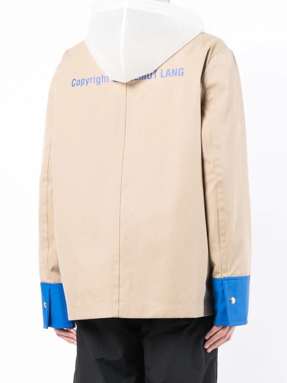 contrasting panel-detail hooded jacket - 4